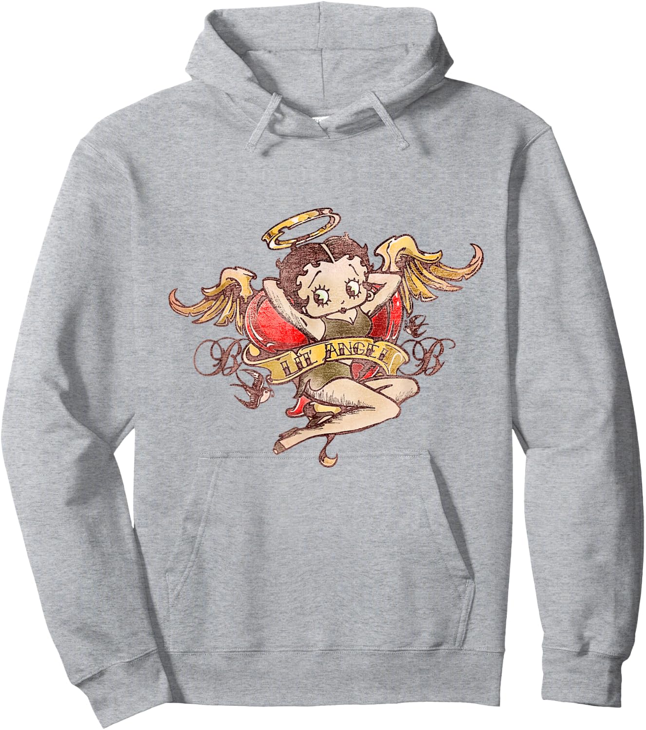 Betty Boop Lil Angel Tattoo Hoodie - Hoodie | Ash
