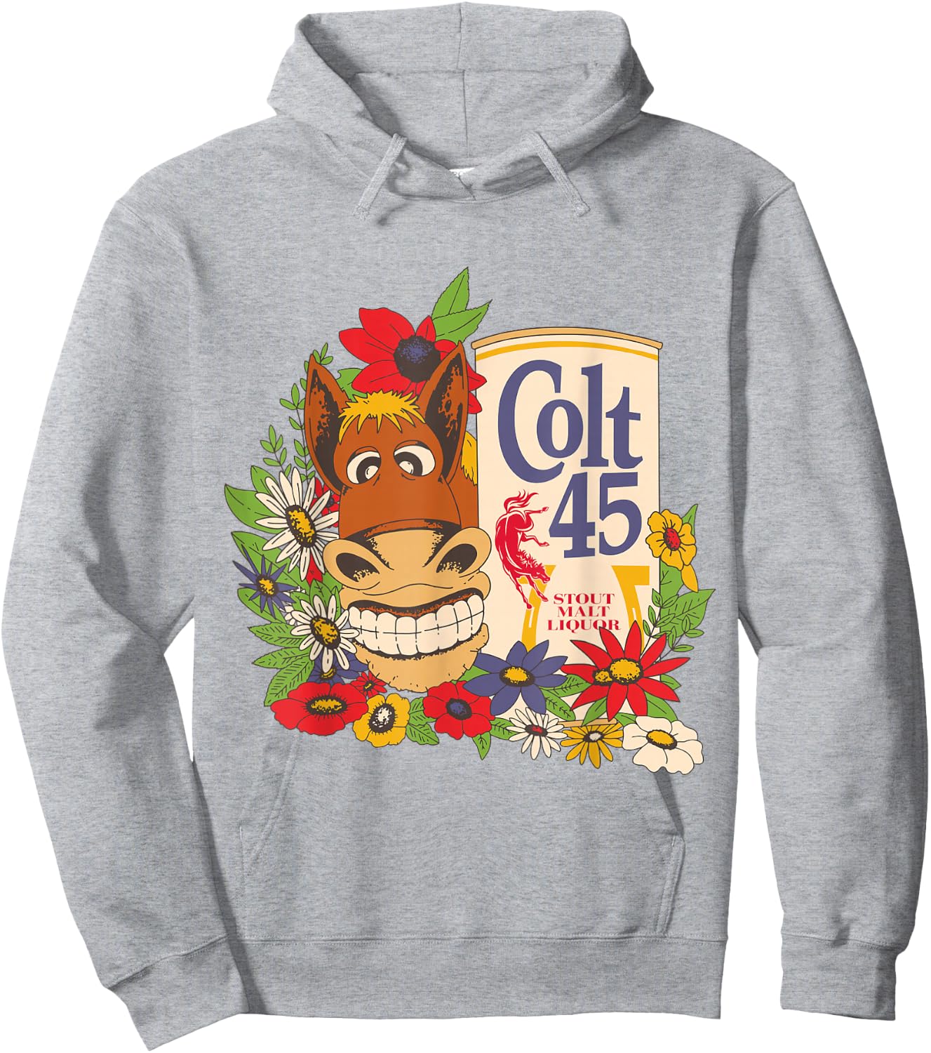 Colt 45 Classic Floral Donkey Hoodie - Hoodie | Ash