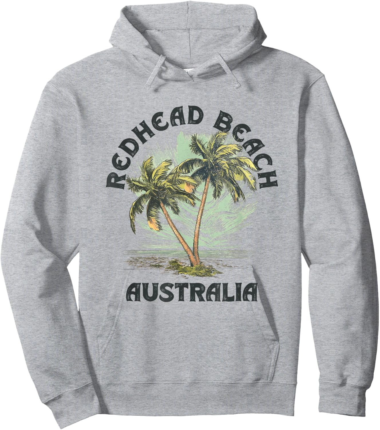 Redhead Beach Australia Palms Vintage Beach Hoodie - Hoodie | Ash