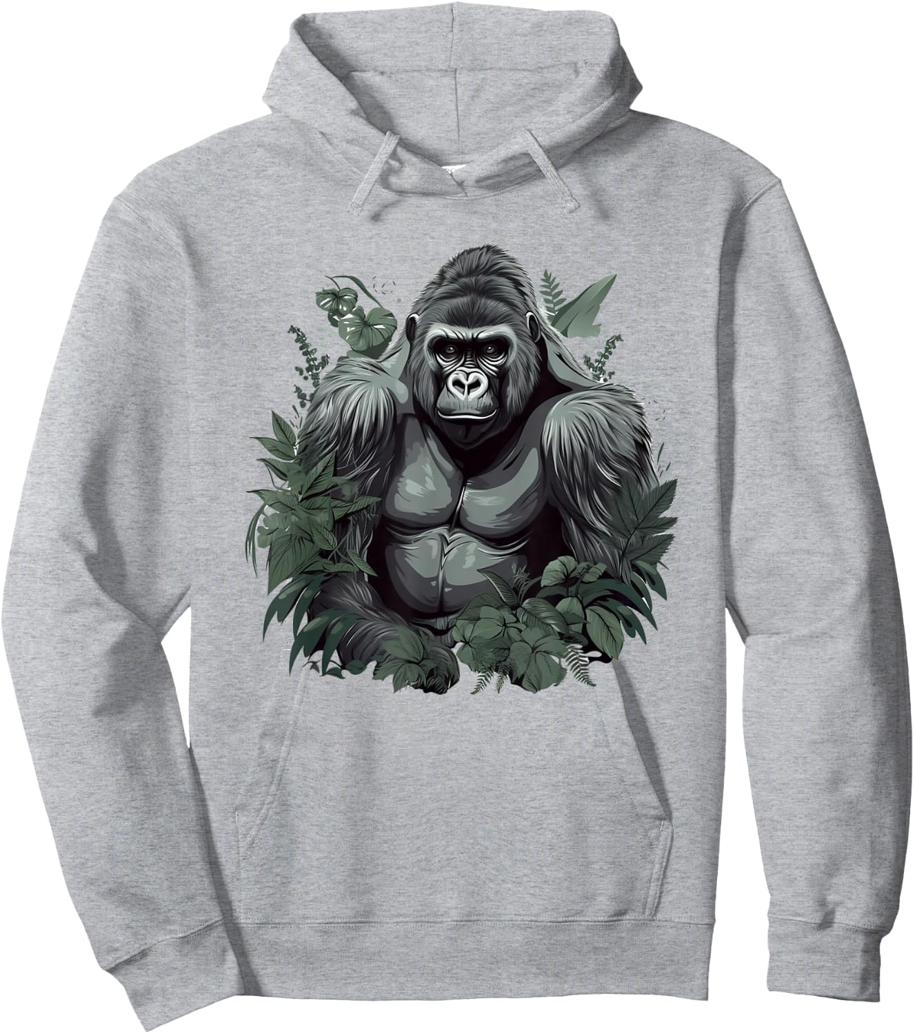 Gorilla Art Women Kids Primate Gorilla Lover Hoodie - Hoodie | Ash