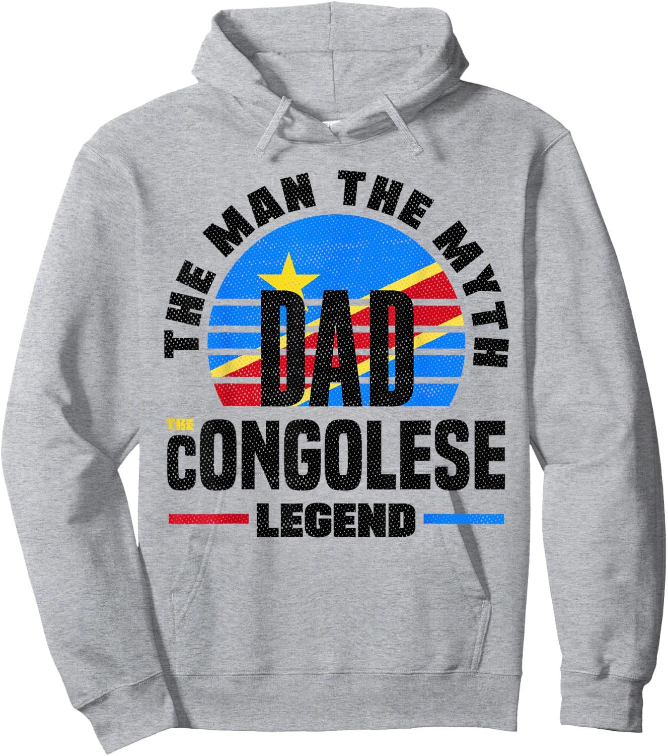 Congolese DR Congo Congolese Flag Fathers Day Hoodie - Hoodie | Ash