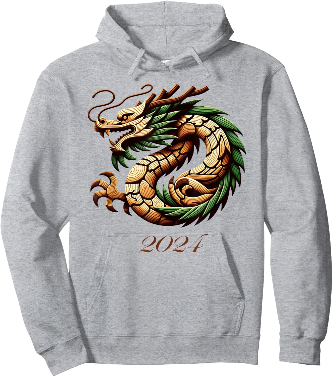 Year of the Wood Dragon 2024 Hoodie - Hoodie | Ash