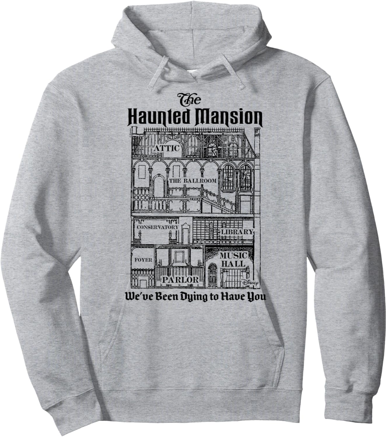 Haunted Mansion - Dying to Have You Hoodie - Hoodie | Ash