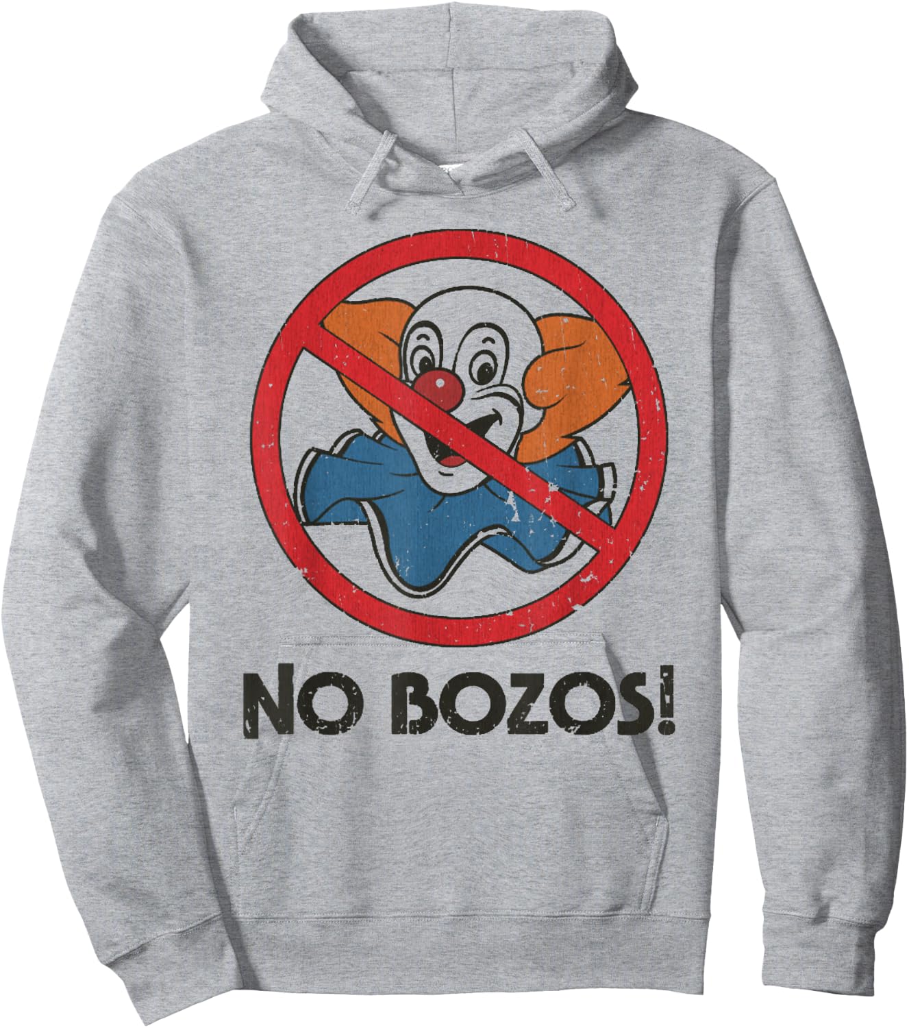 Vintage No Bozos 1983 Clowns Hoodie - Hoodie | Ash