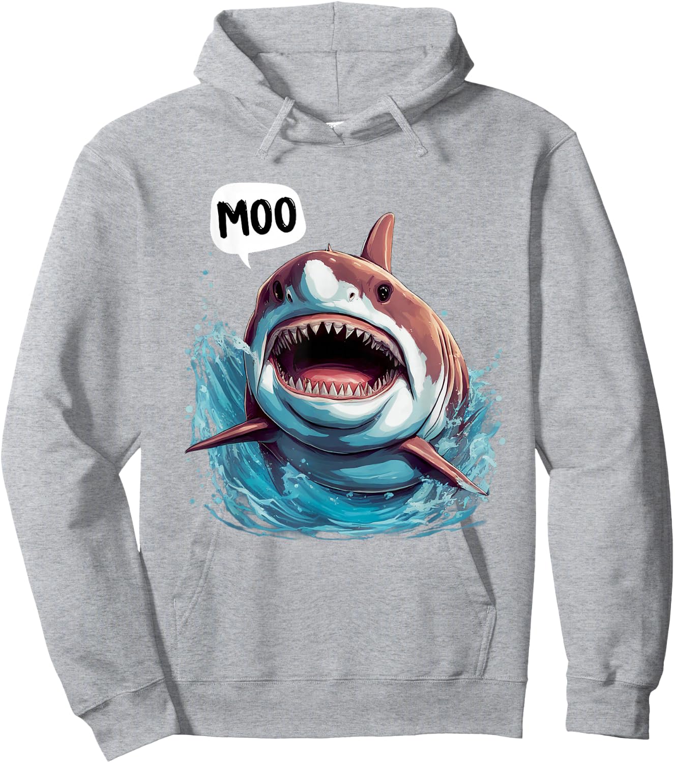 Funny Shark - Moo I'm A Cow Men Women Kids Moo Hoodie - Hoodie | Ash