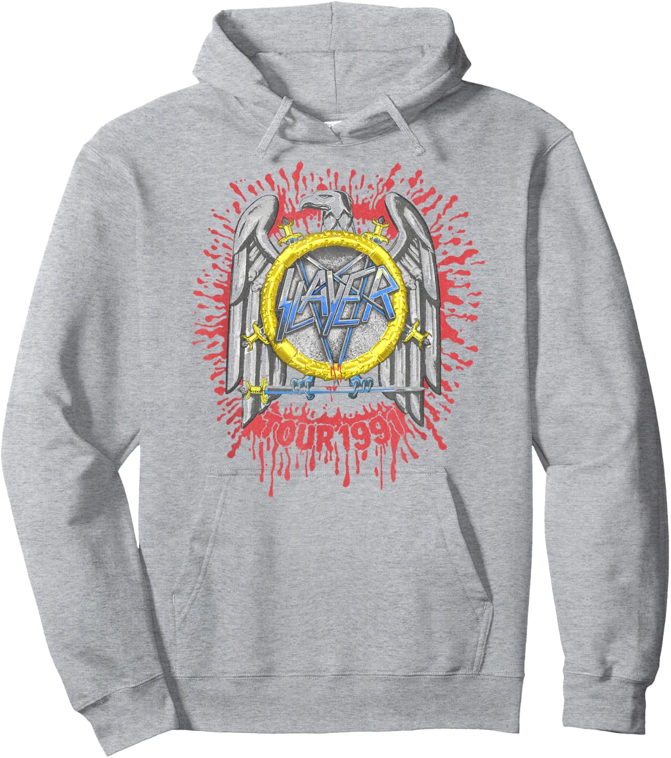 Slayer – Tour 91 Eagle Hoodie - Hoodie | Ash