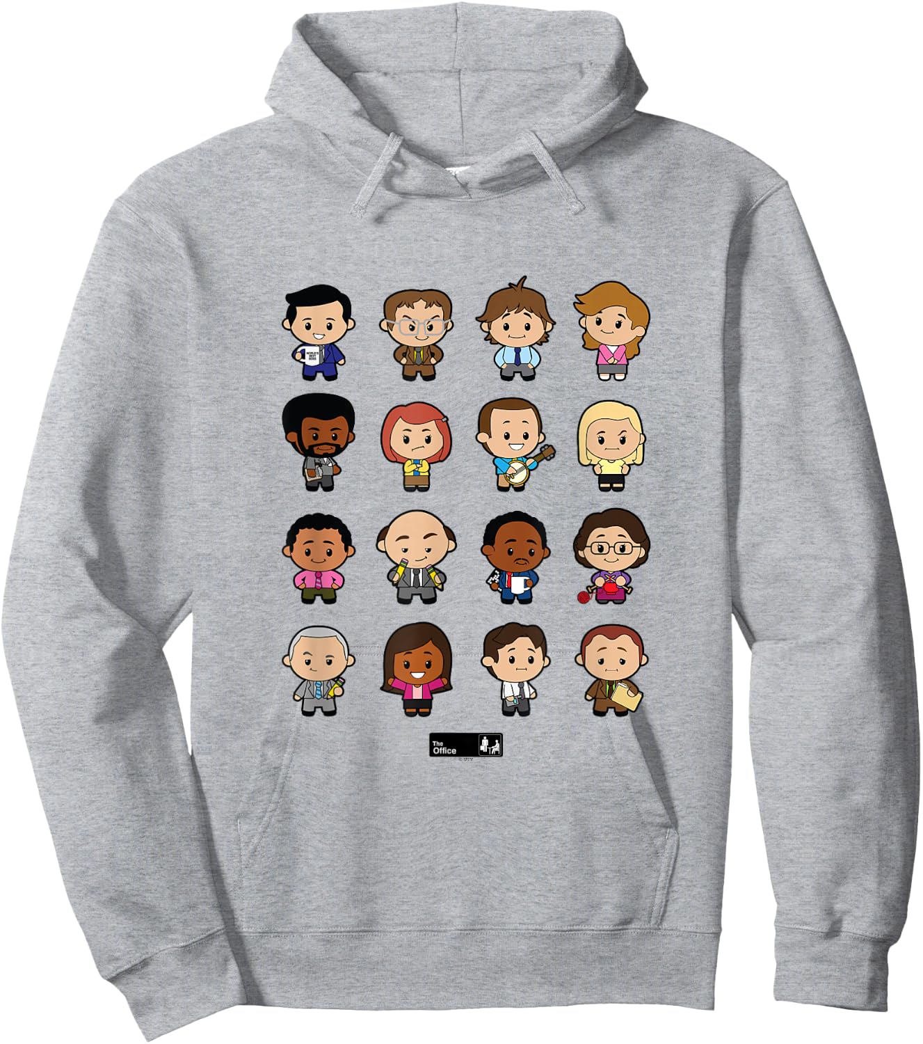 The Office Cute Characters Hoodie - Hoodie | Ash
