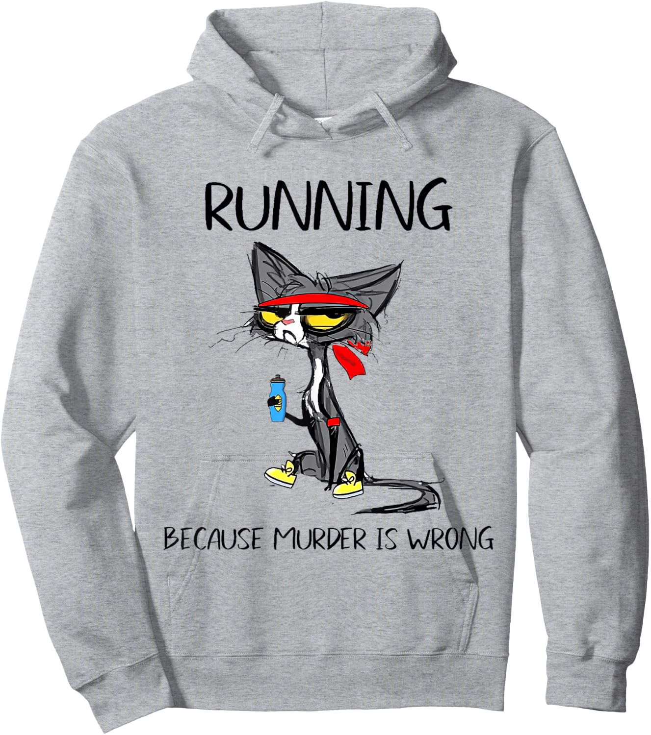 Running Because Murder Is Wrong Hoodie - Hoodie | Ash