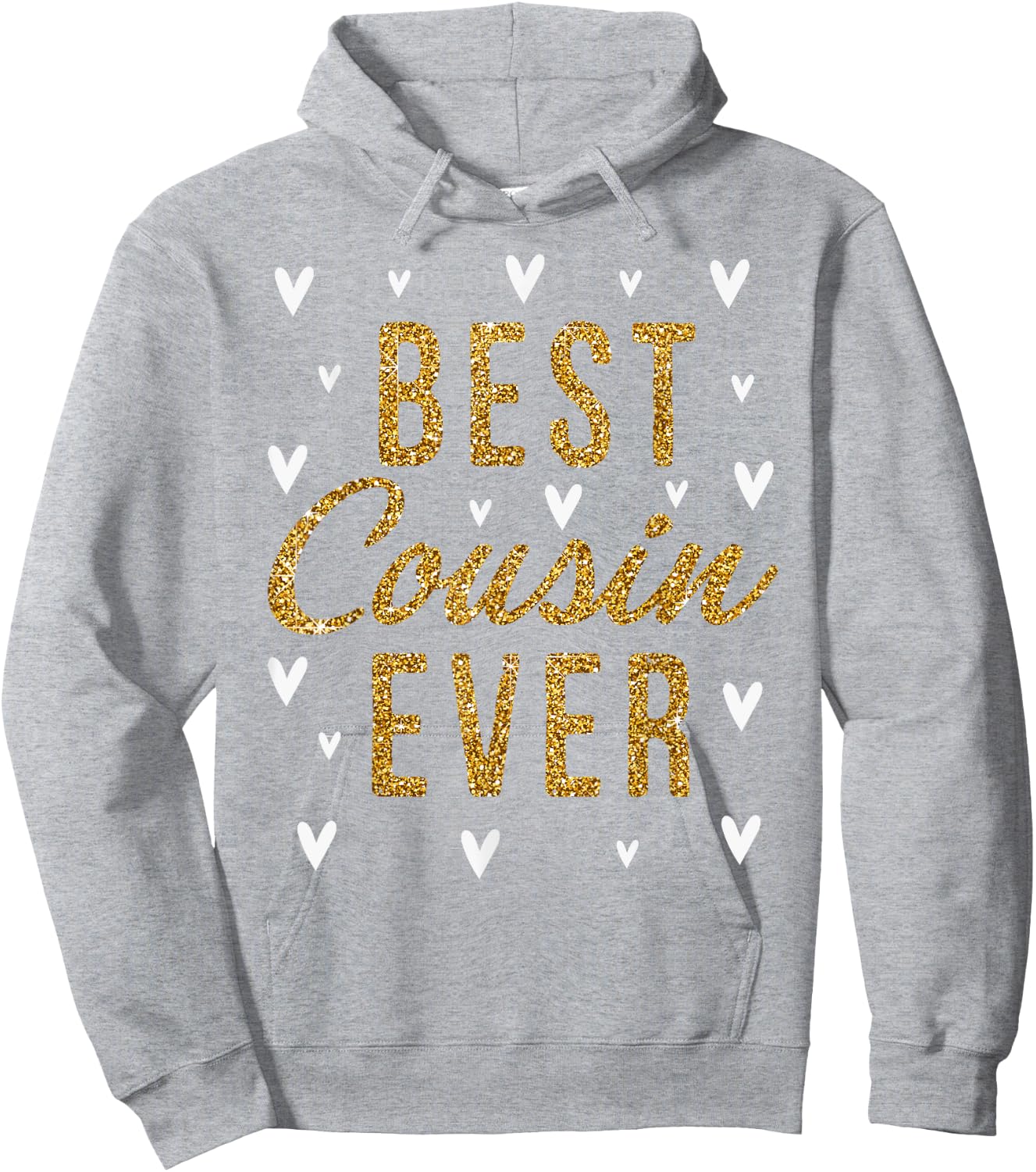 Best Cousin Ever Gifts Cute Love Heart Print Hoodie - Hoodie | Ash