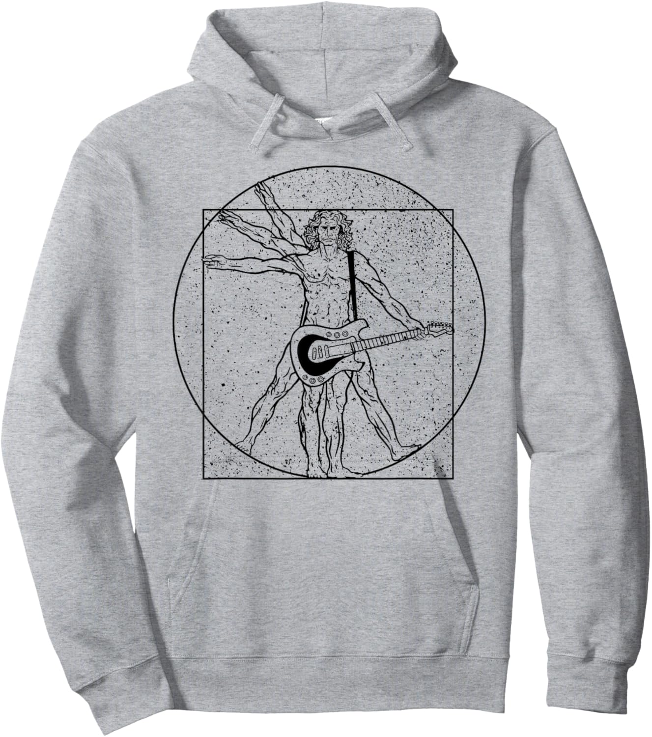 Leonardo Da Vinci Vitruvan Rock Music Festival Hoodie - Hoodie | Ash