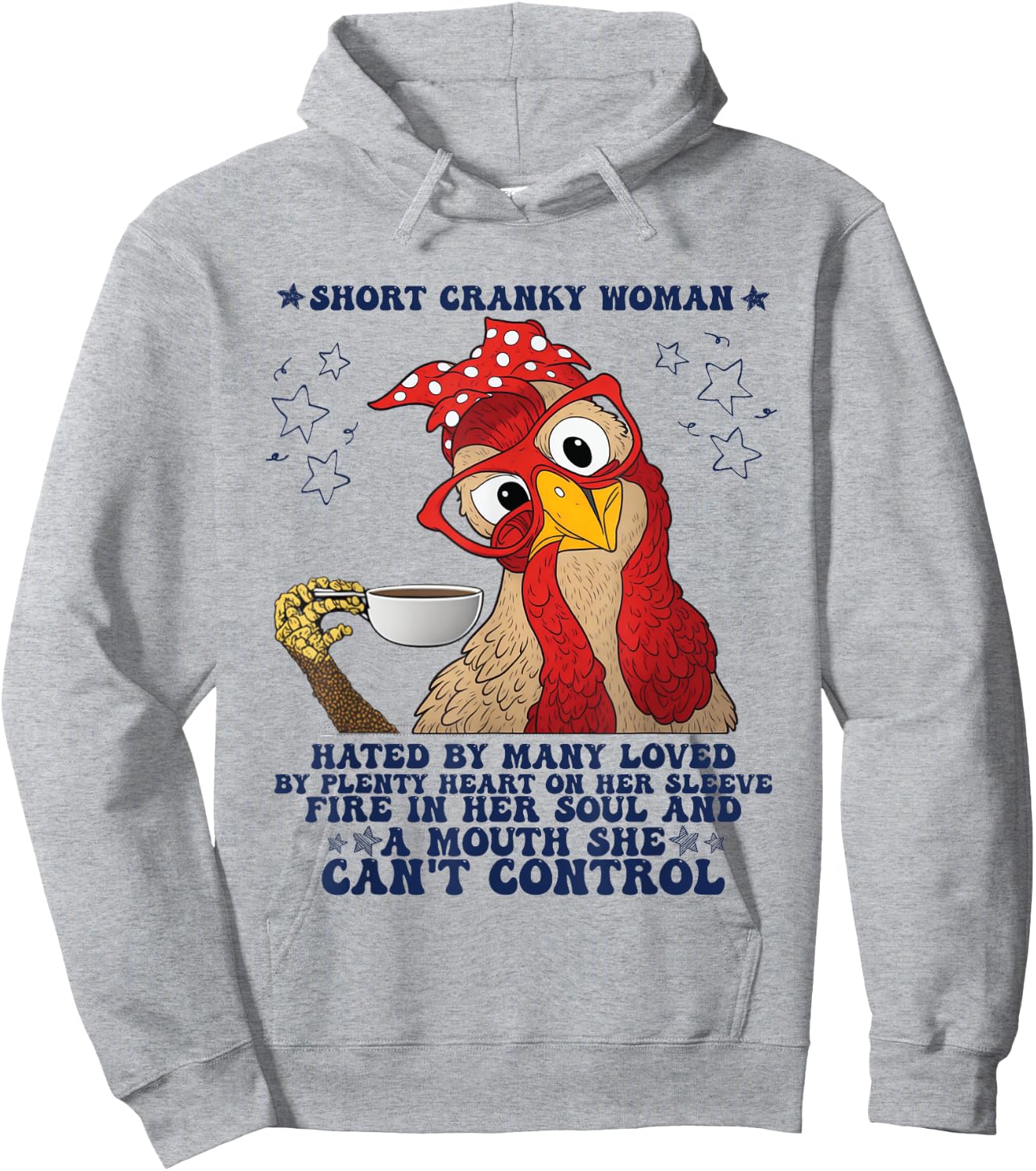 Short Cranky Woman Hated By Many Hoodie - Hoodie | Ash