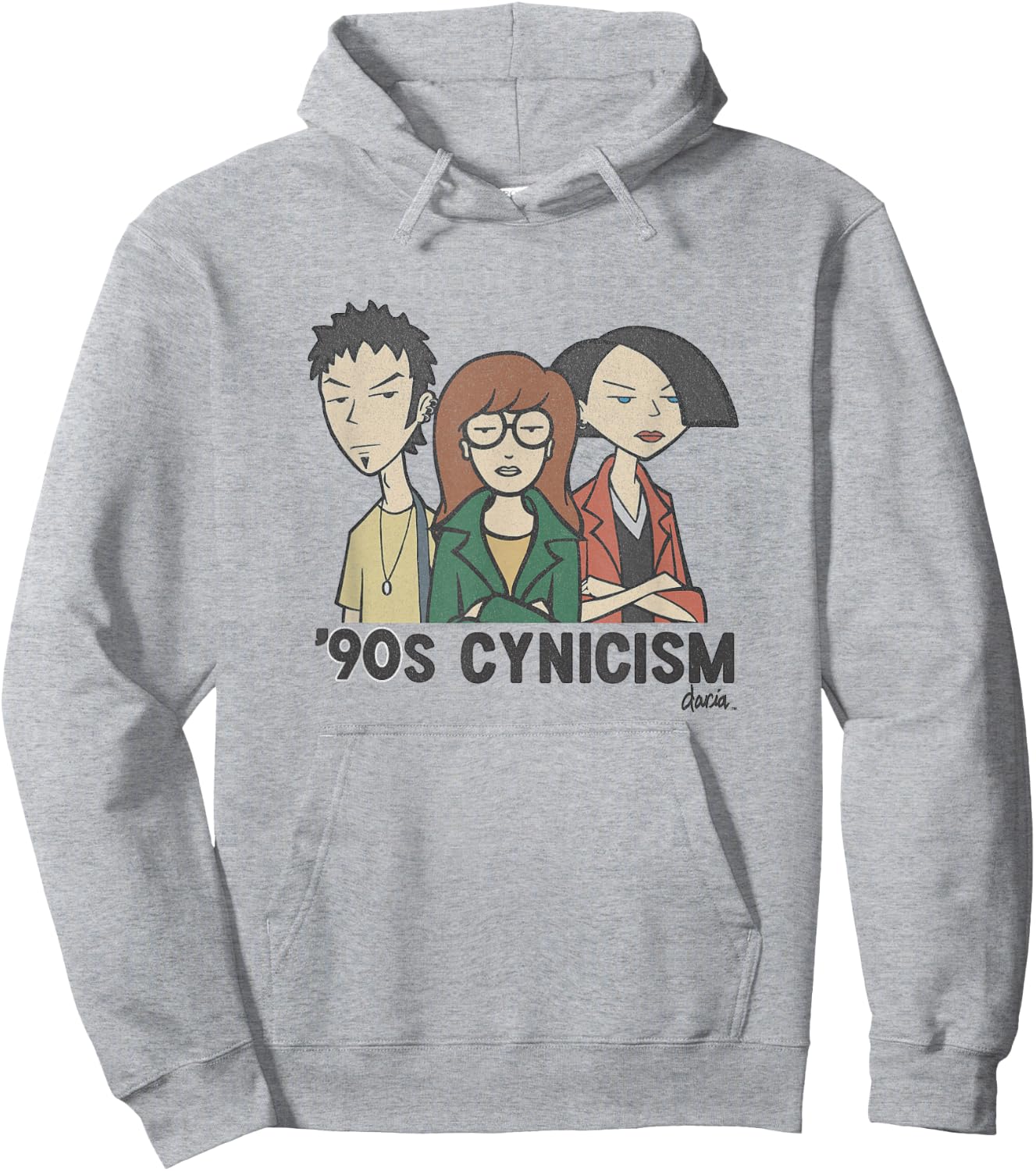 Daria 90's Cynicism Group Shot Vintage Poster Hoodie - Hoodie | Ash