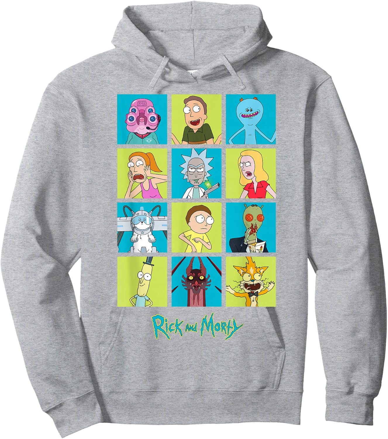 Rick and Morty Characters Adult Cartoon Fashion Hoodie - Hoodie | Ash