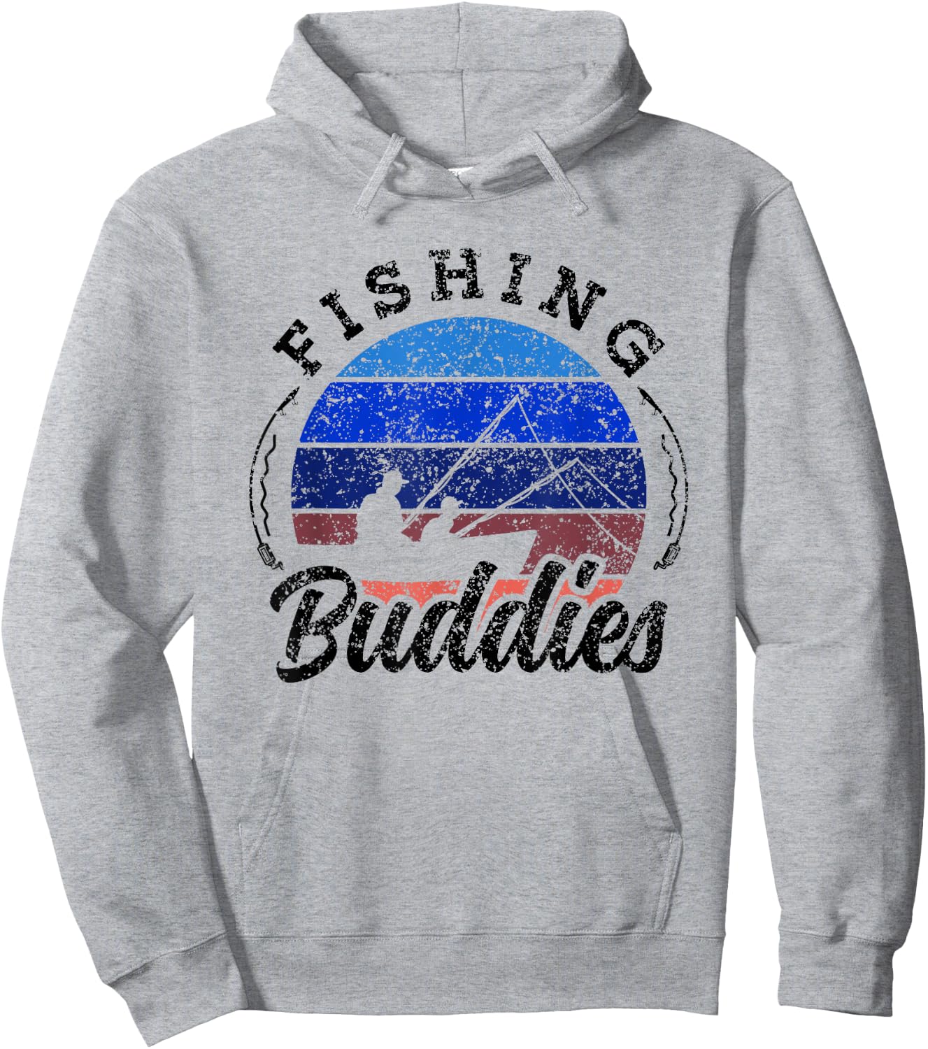 Fishing Buddies Buddy Fisher Fisherman Hoodie - Hoodie | Ash