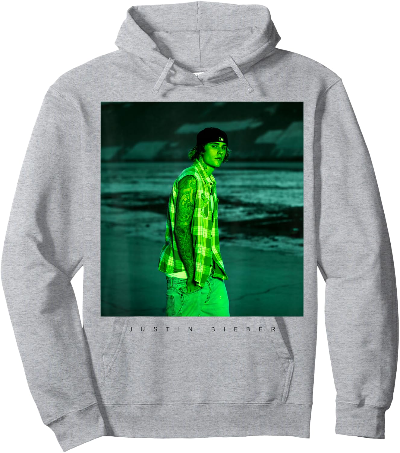 Official Justin Bieber Photo White Hoodie - Hoodie | Ash