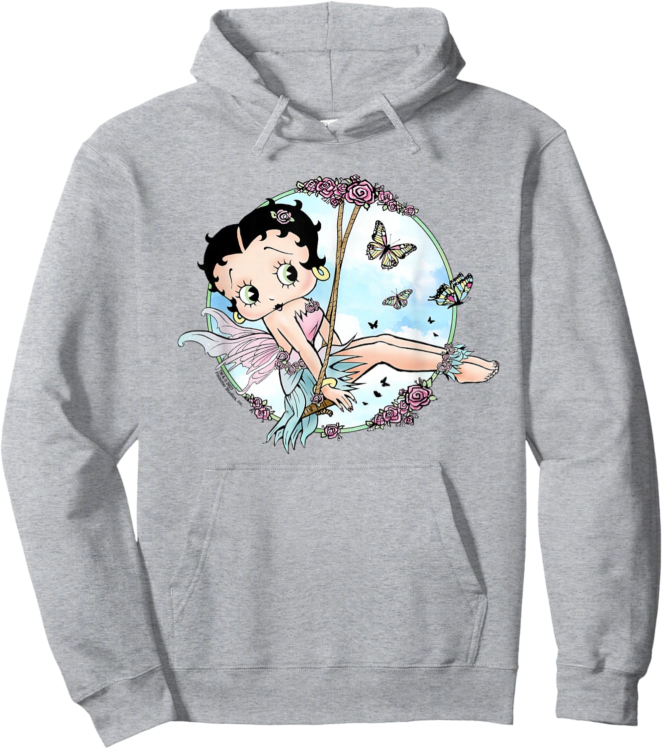 Betty Boop Flower Swing Fairy Hoodie - Hoodie | Ash
