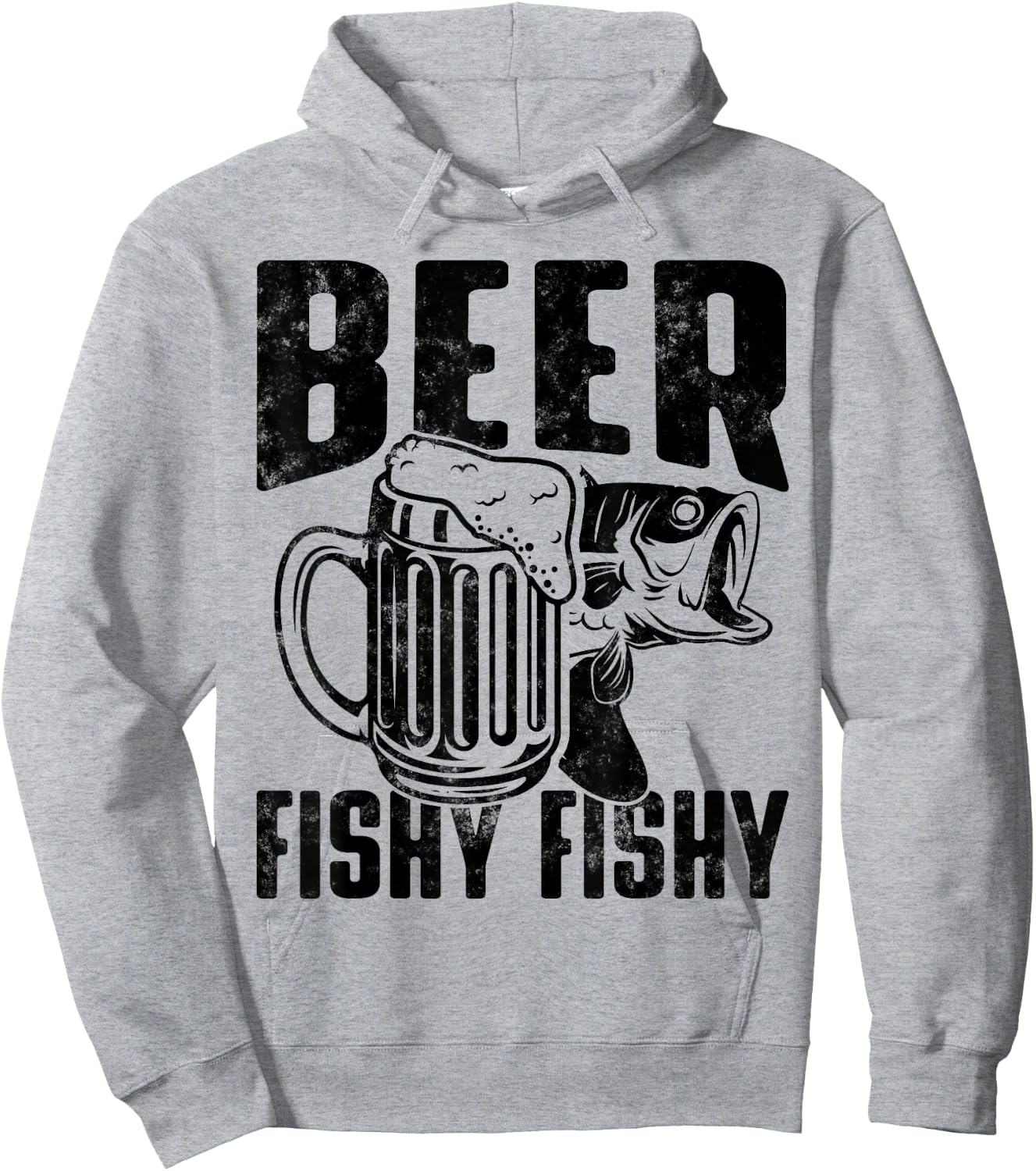 Beer Fishy Fishy Funny Fishing Hoodie - Hoodie | Ash