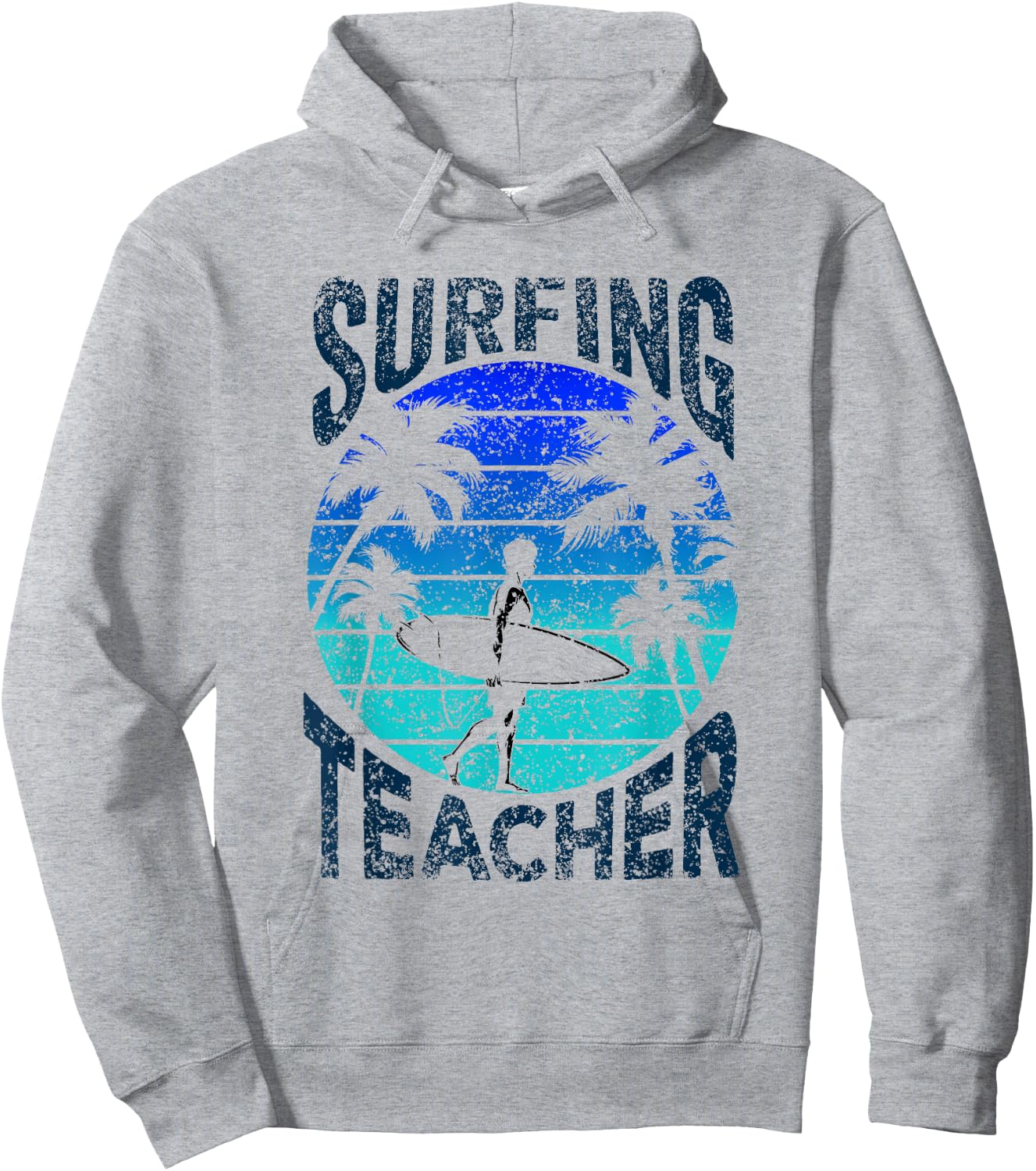 Surfing Teacher Surf Surfer Surfboard Hoodie - Hoodie | Ash