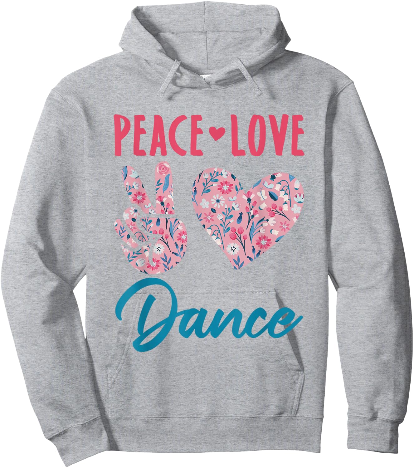 Peace Love Dance Cute Dancing Girls Toddlers Hoodie - Hoodie | Ash