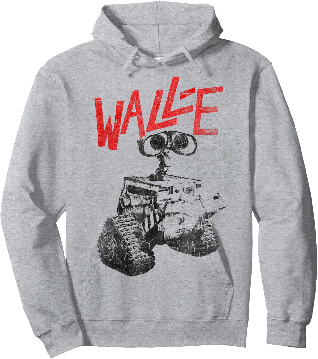 Disney Pixar Wall-E Vintage Grunge Wall-E Hoodie - Hoodie | Ash