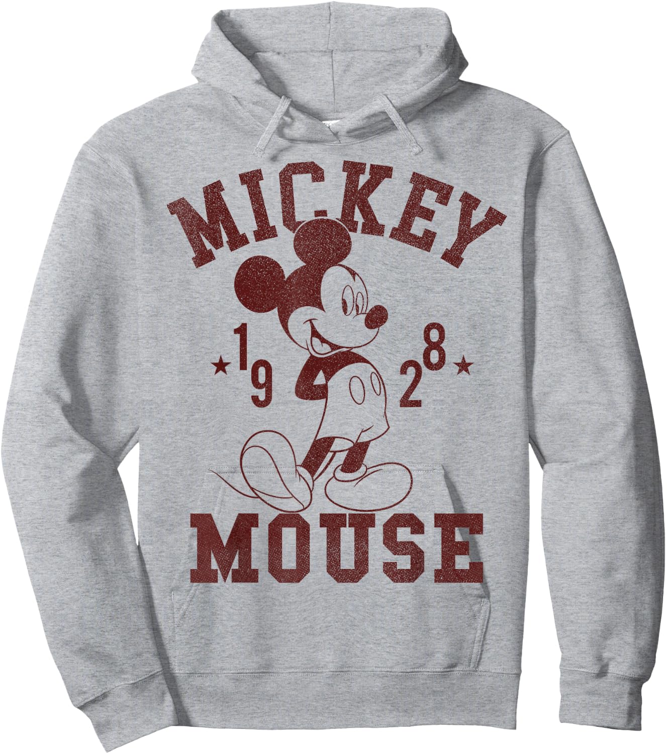 Mickey Mouse 1928 Maroon Portrait Hoodie - Hoodie | Ash