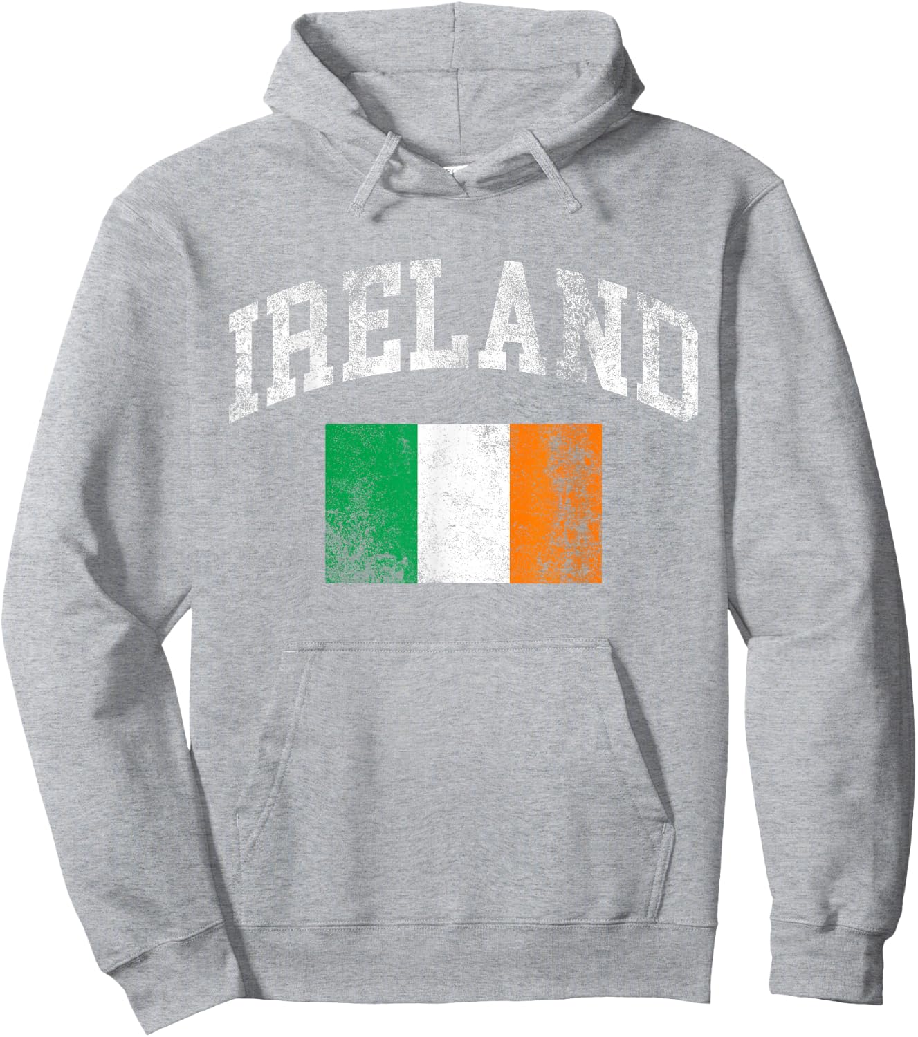 Vintage Ireland Irish Flag St Patrick's Day Hoodie - Hoodie | Ash