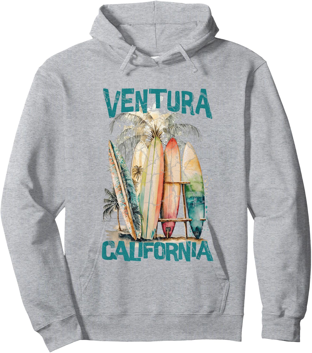 Ventura California Hoodie - Hoodie | Ash