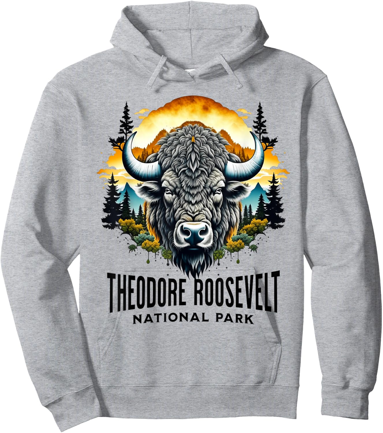 Theodore Roosevelt National Park Hoodie - Hoodie | Ash