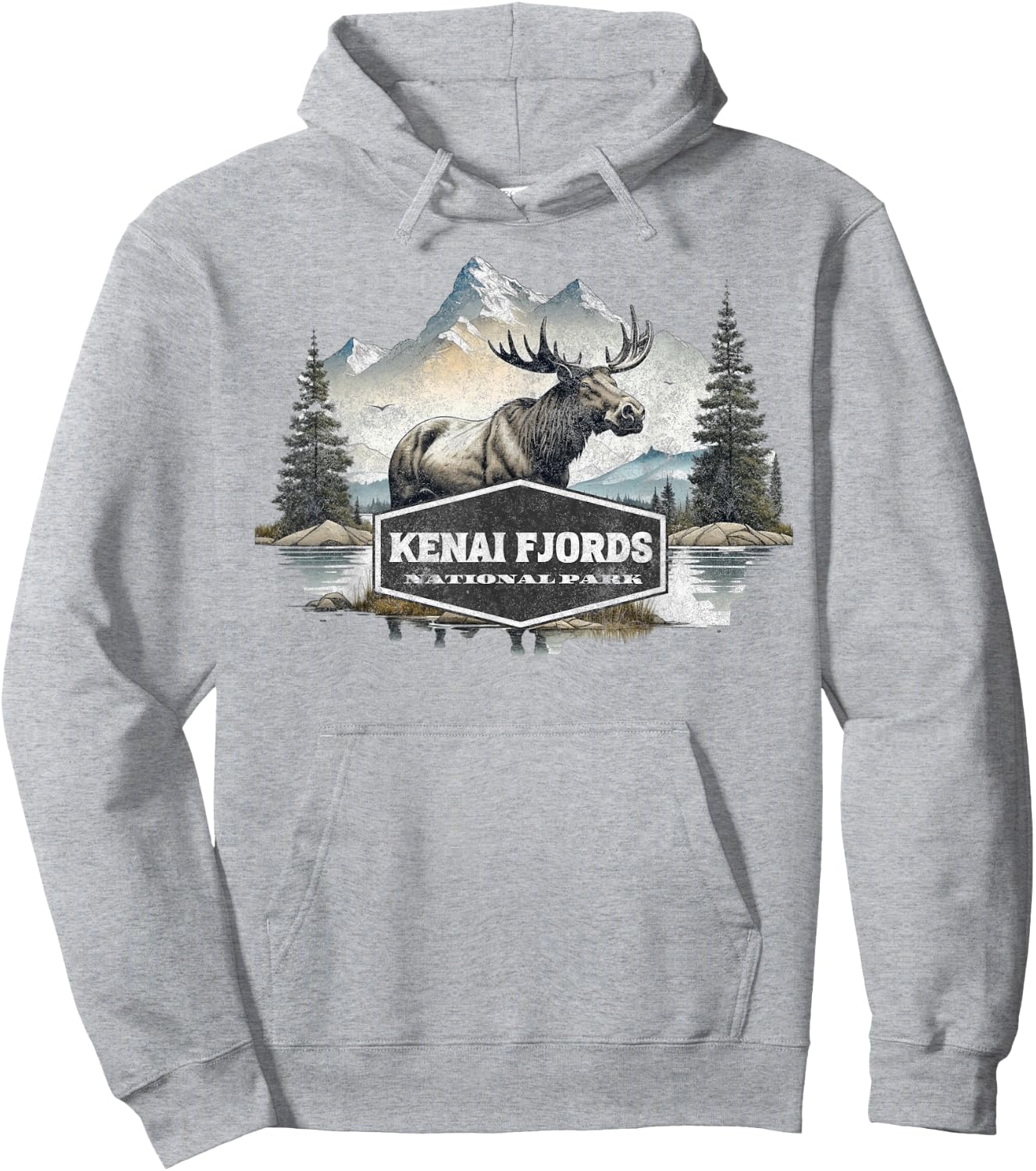 Kenai Fjords National Park Hoodie - Hoodie | Ash