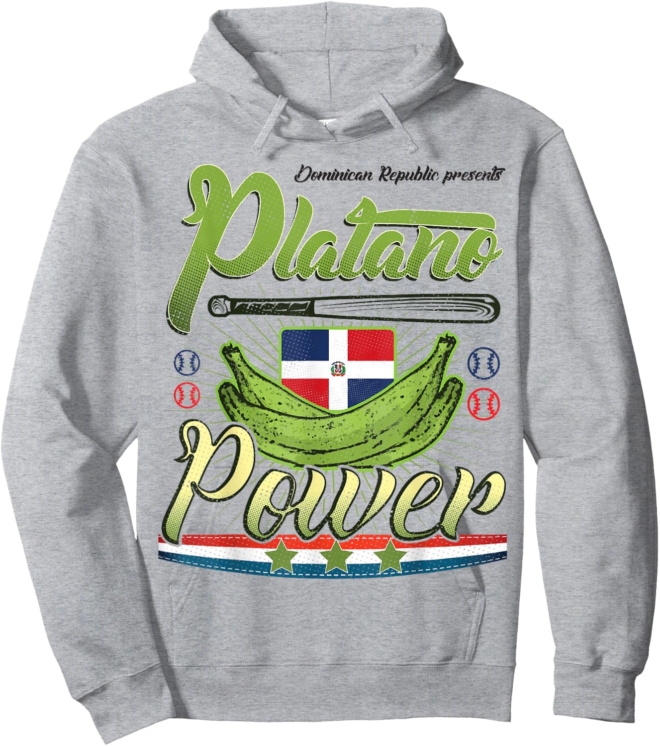 Dominican Republic Flag platano power Hoodie - Hoodie | Ash