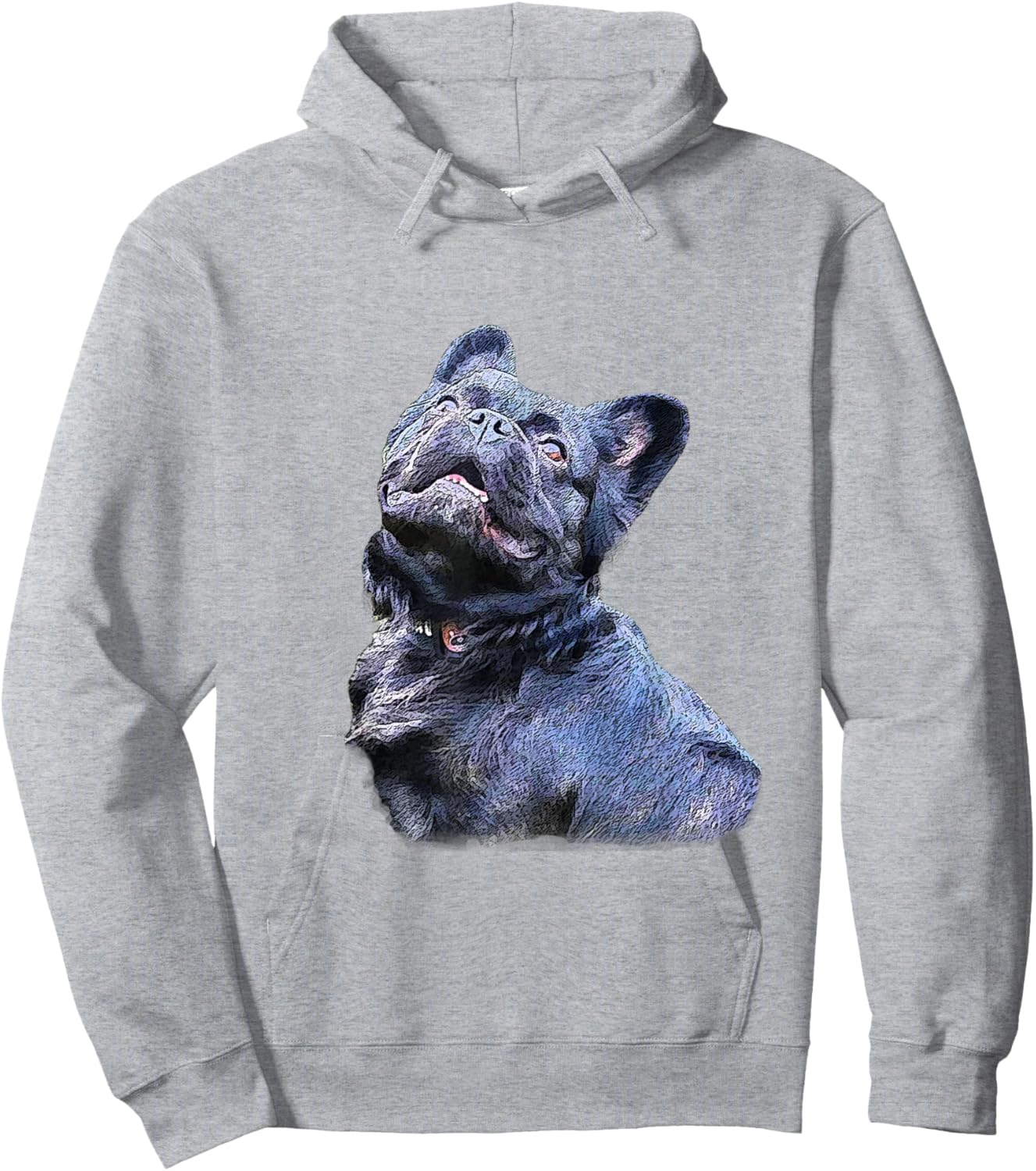 Fluffy Frenchie French Bulldog Top Women Kids Hoodie - Hoodie | Ash