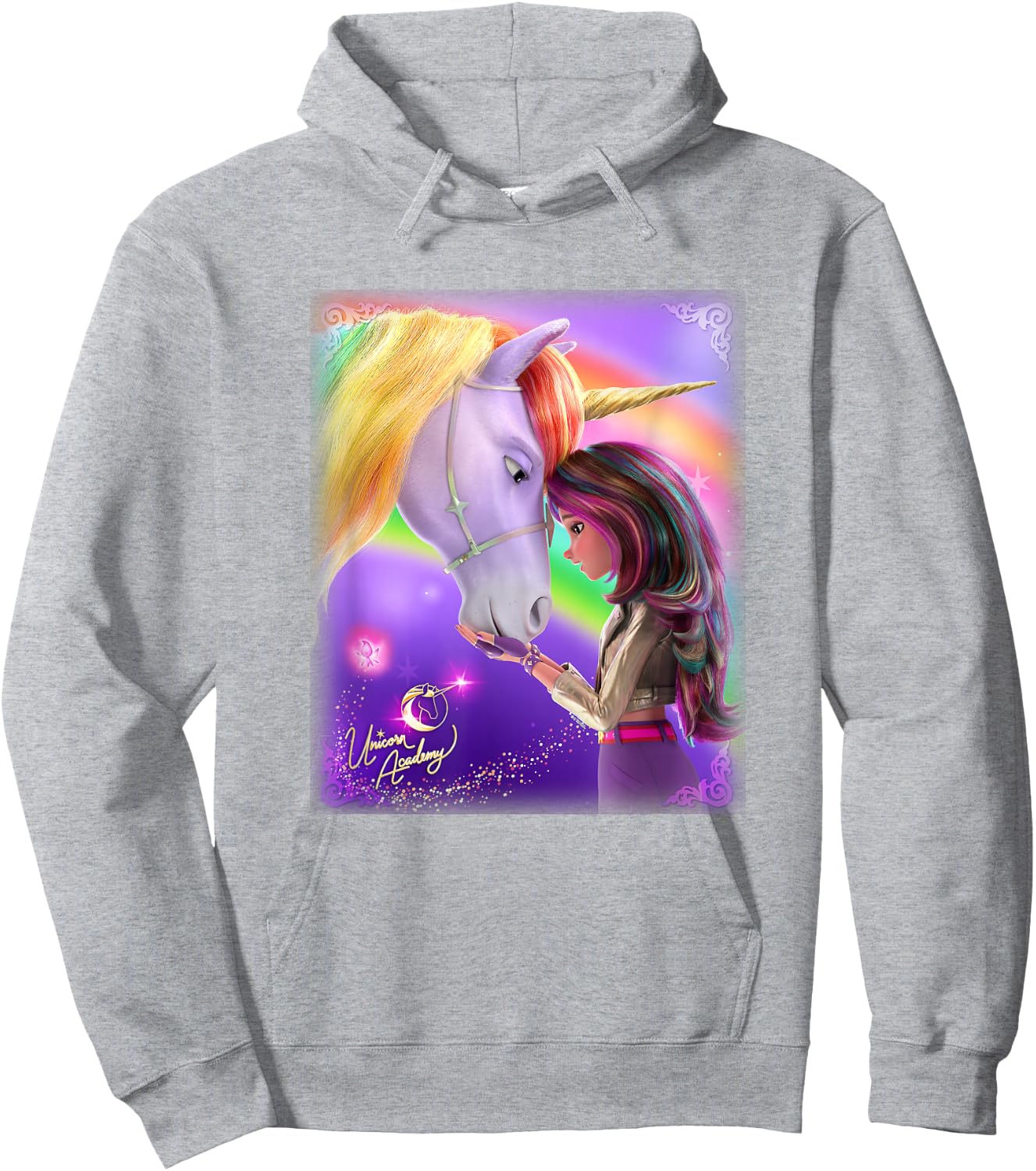 Unicorn Academy Connection Graphic Logo Hoodie - Hoodie | Ash