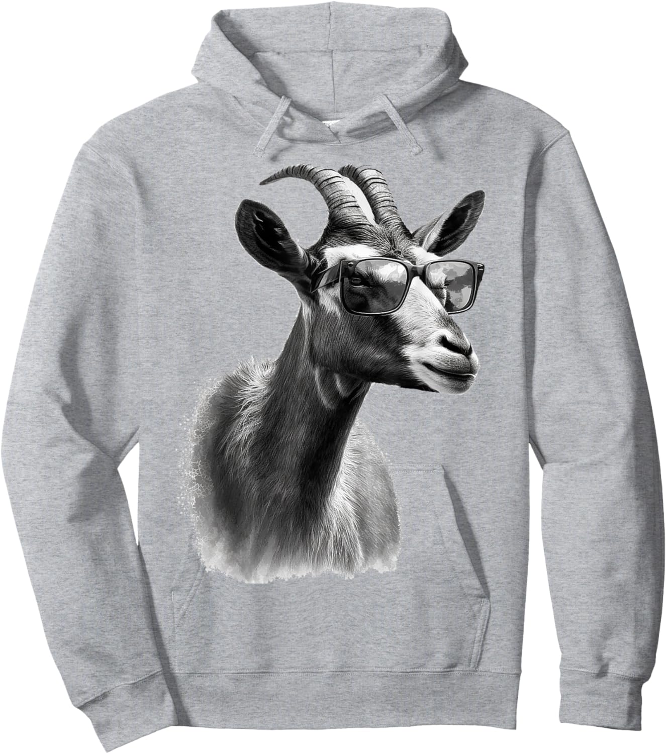 Goat Sunglasses Art Animals Animal Goat Hoodie - Hoodie | Ash