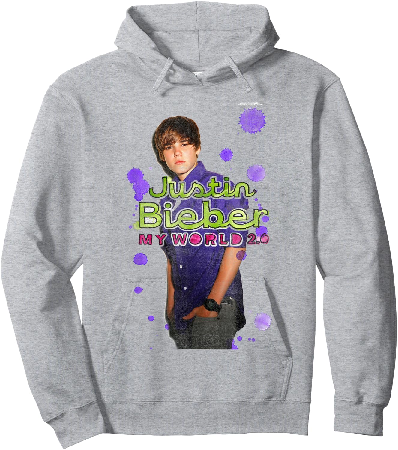 Official Justin Bieber My World 2.0 White Hoodie - Hoodie | Ash