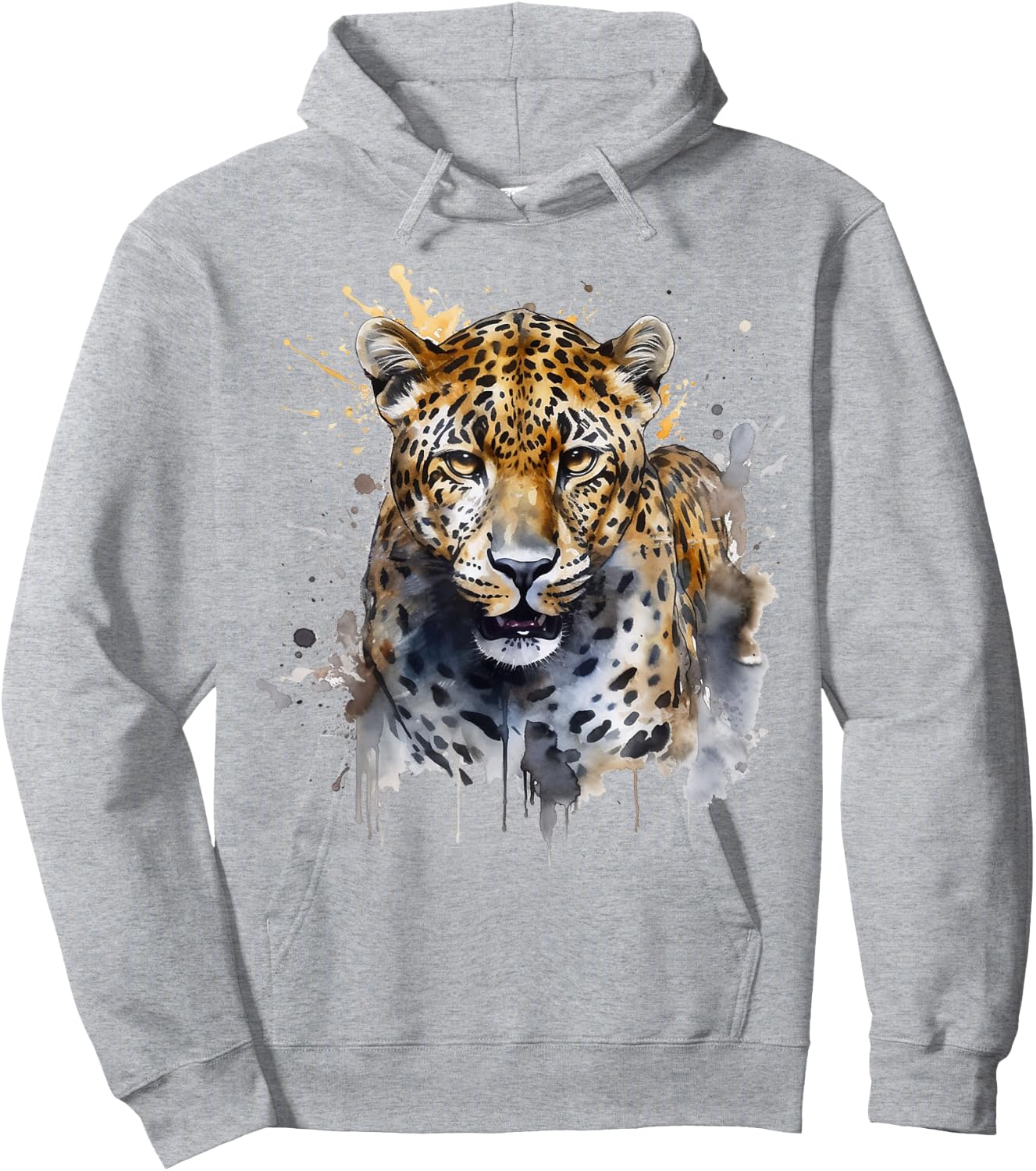 Leopard art - animal leopard Hoodie - Hoodie | Ash