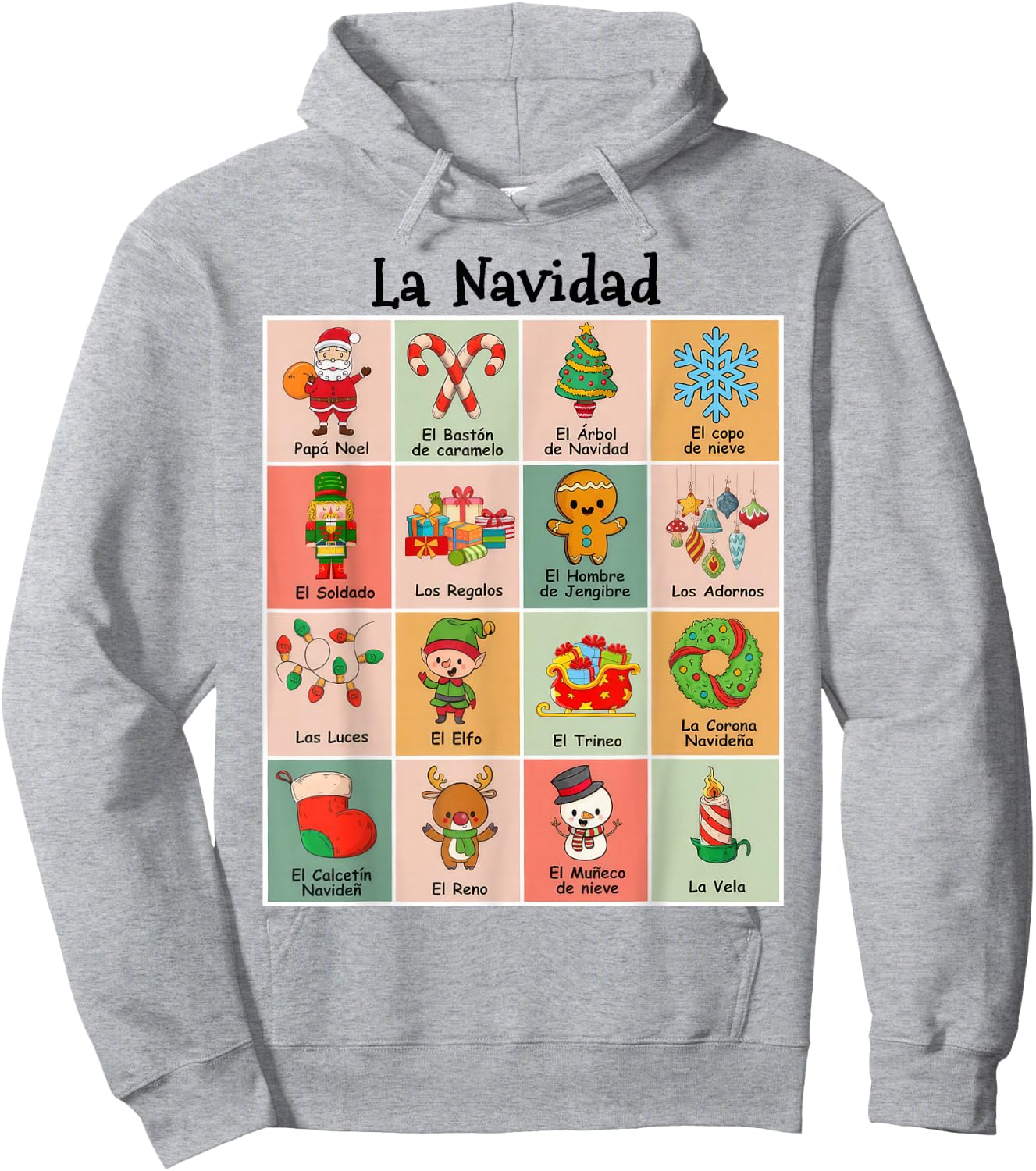La Navidad Maestra Christmas Spanish Teacher Hoodie - Hoodie | Ash