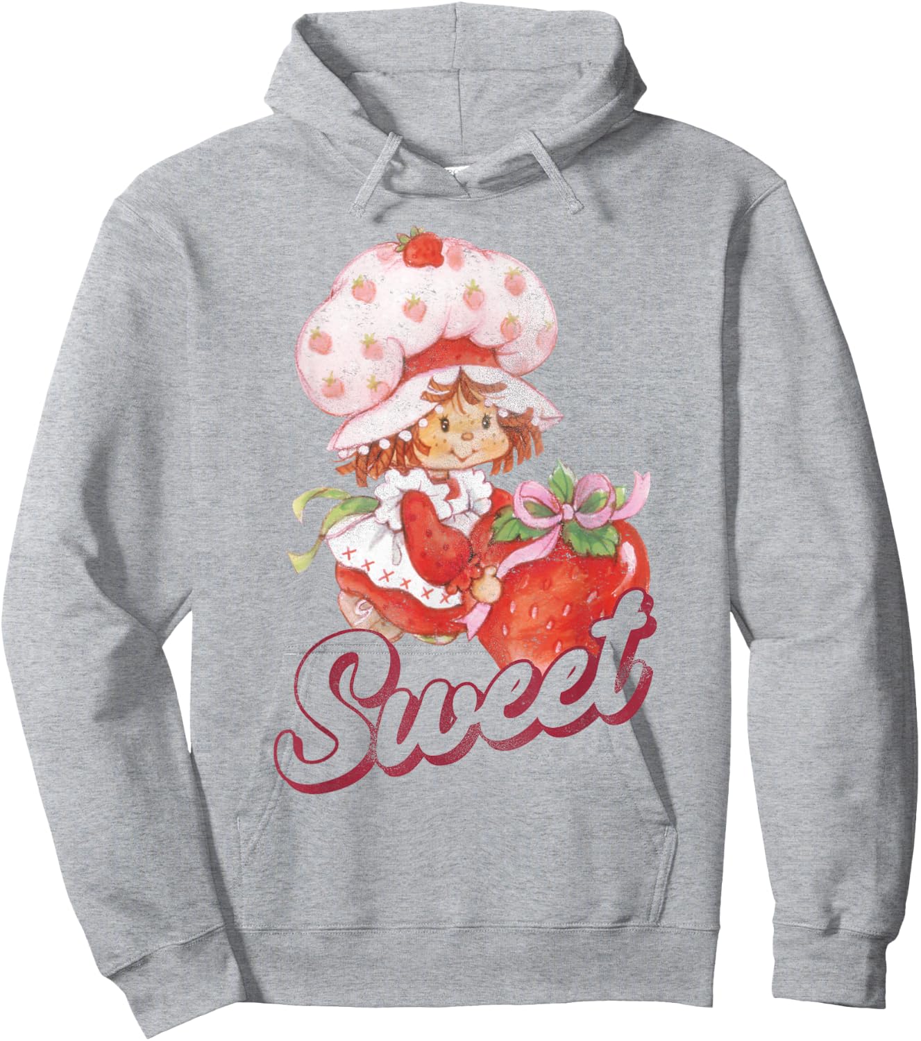 Strawberry Shortcake Vintage Sweet Portrait Hoodie - Hoodie | Ash