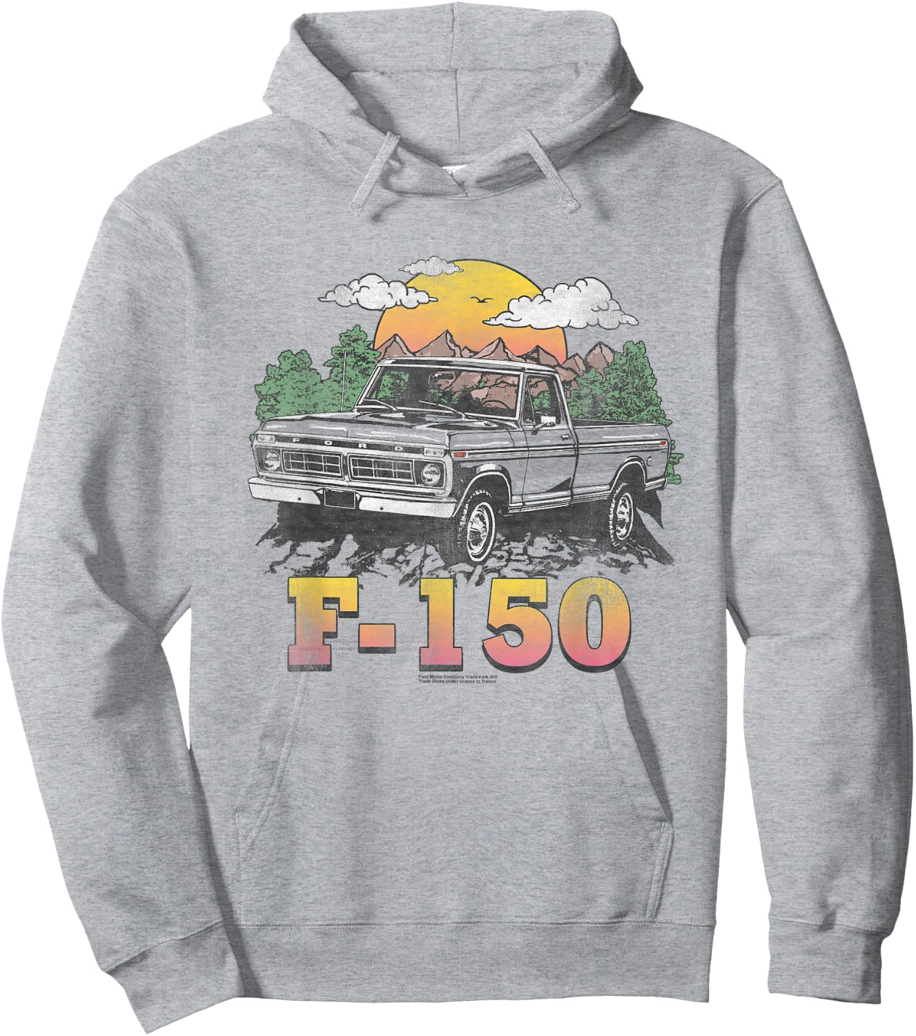 Ford Trucks F150 Mountain Ride Hoodie - Hoodie | Ash