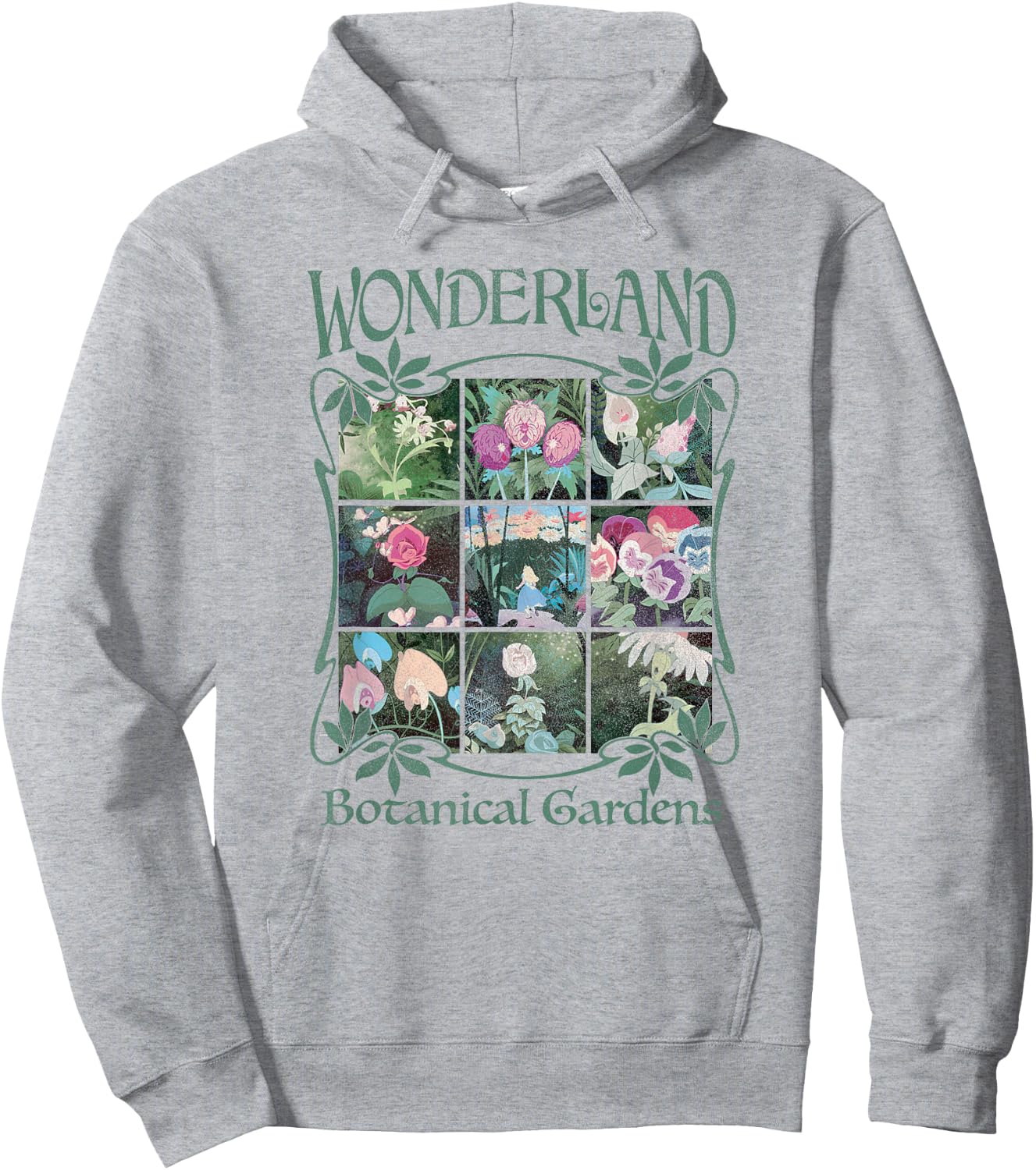 Disney Alice in Wonderland Botanical Gardens Hoodie - Hoodie | Ash