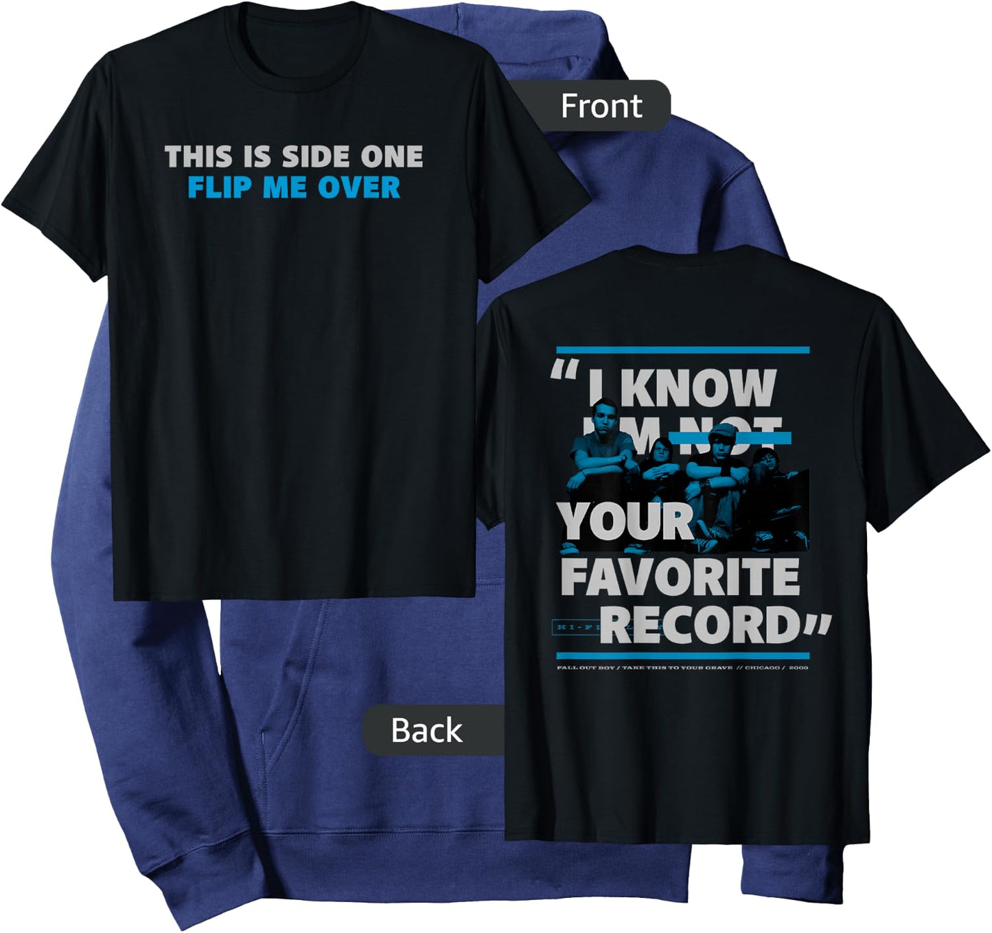 Fall Out Boy - Your Favorite Record Hoodie - Hoodie | Navy