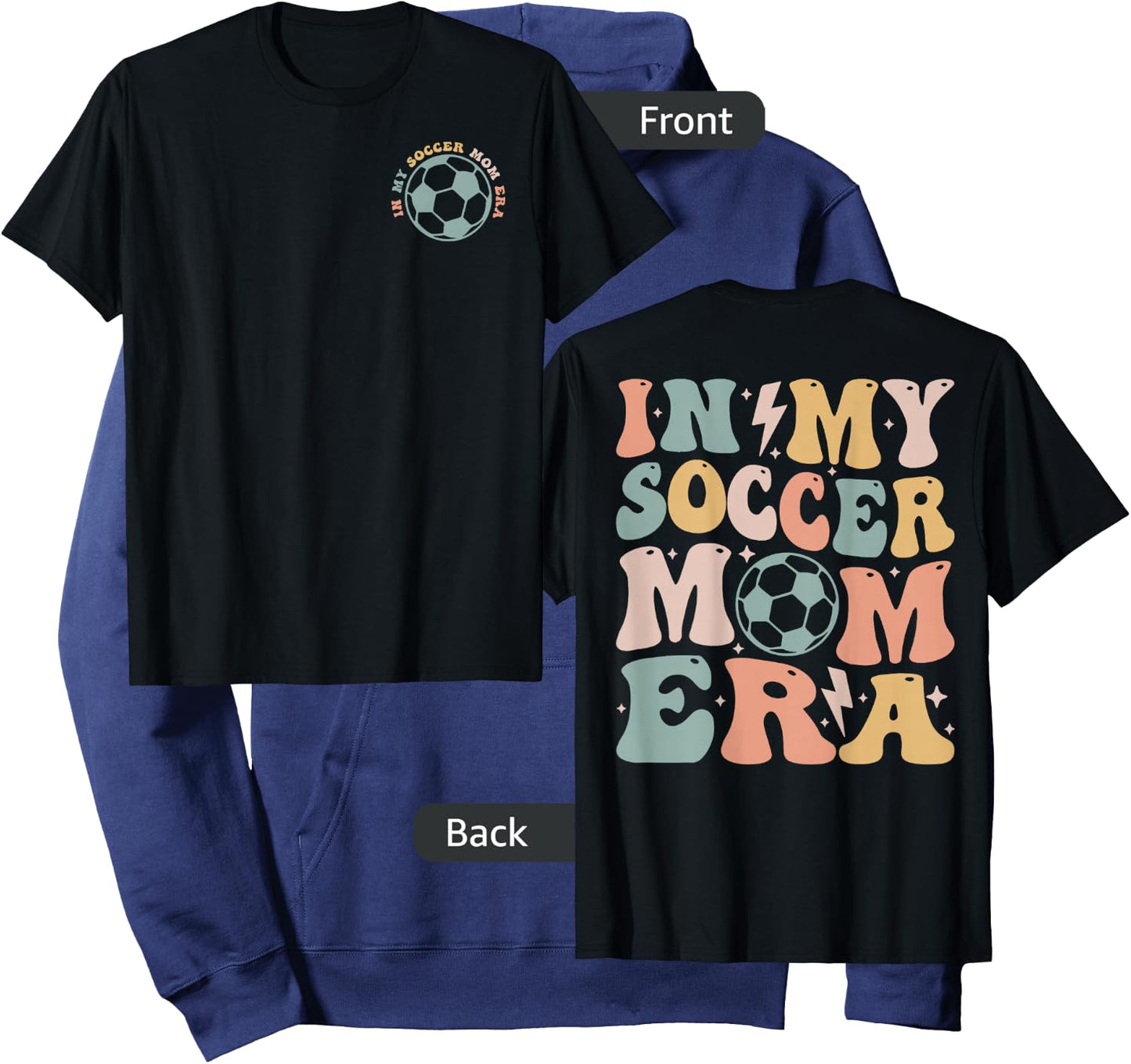 In my soccer mom era (2 sides front + back ) Hoodie - Hoodie | Navy