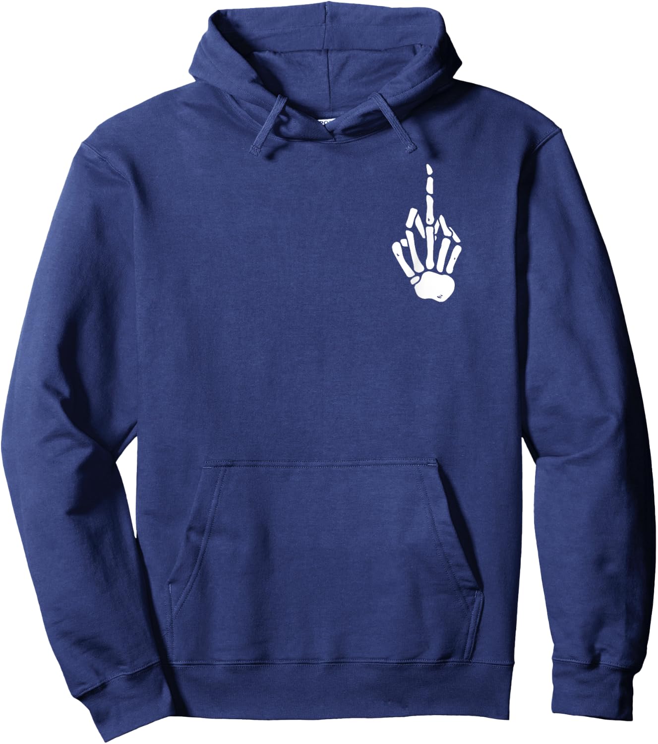 Skeleton Hand Fck You Bones Hoodie - Hoodie | Navy