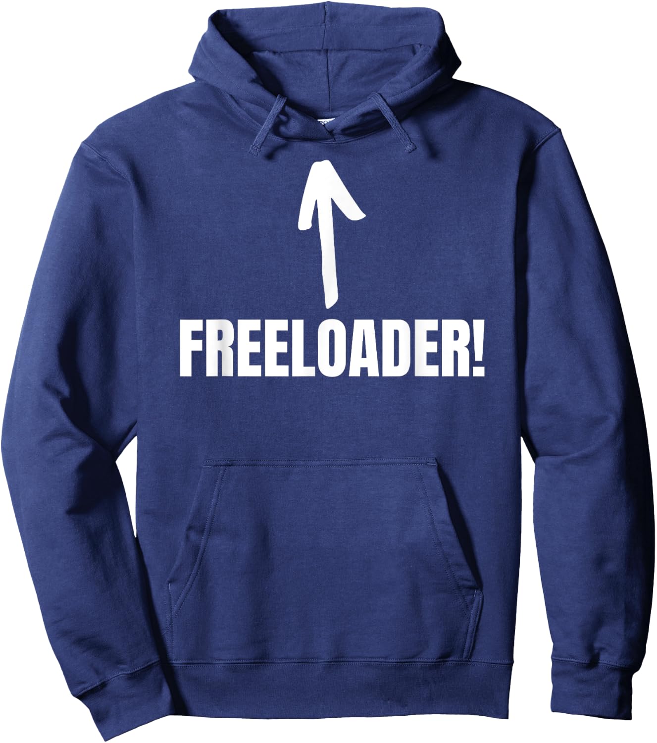 Certified Freeloader Funny Bum, Lazy, Moocher Hoodie - Hoodie | Navy