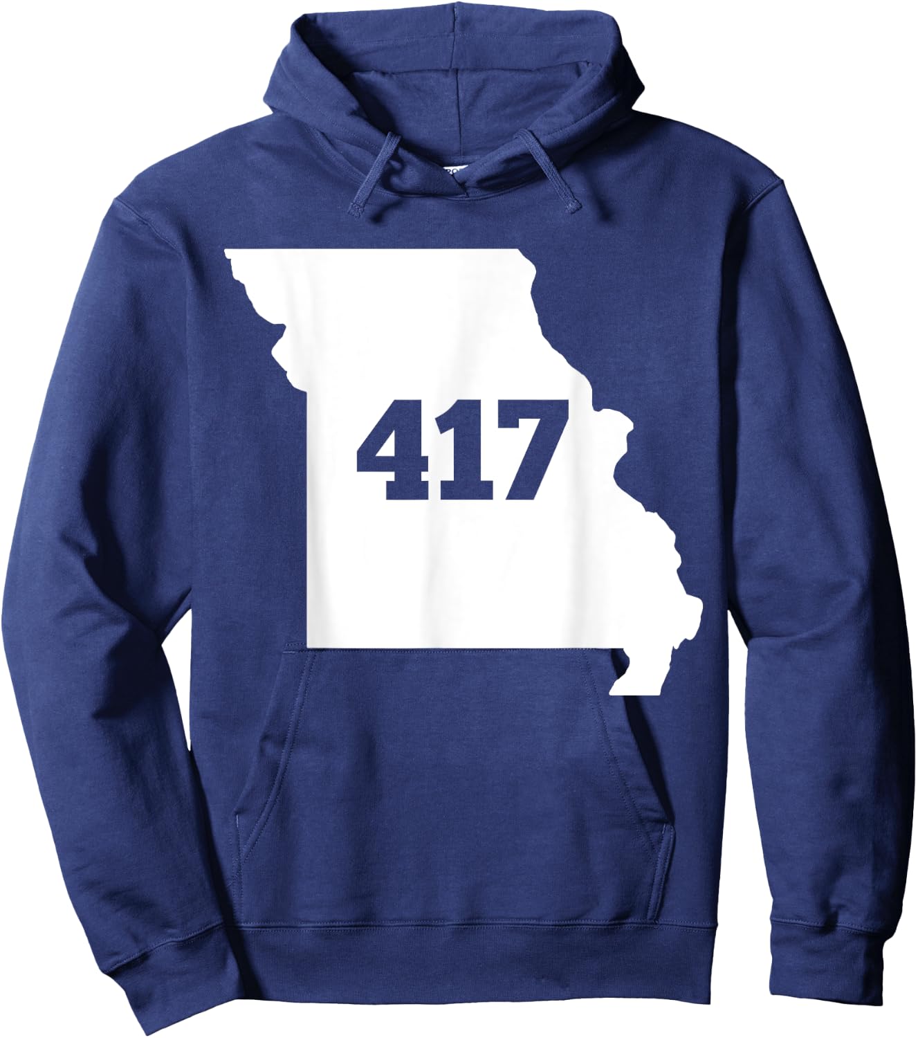 Missouri 417 Area Code Hoodie - Hoodie | Navy