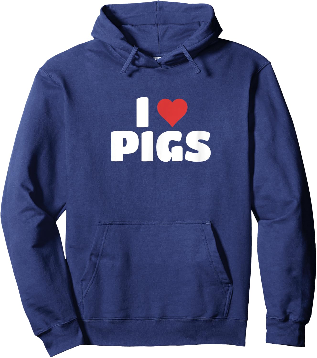 I Love Pigs Hoodie - Hoodie | Navy