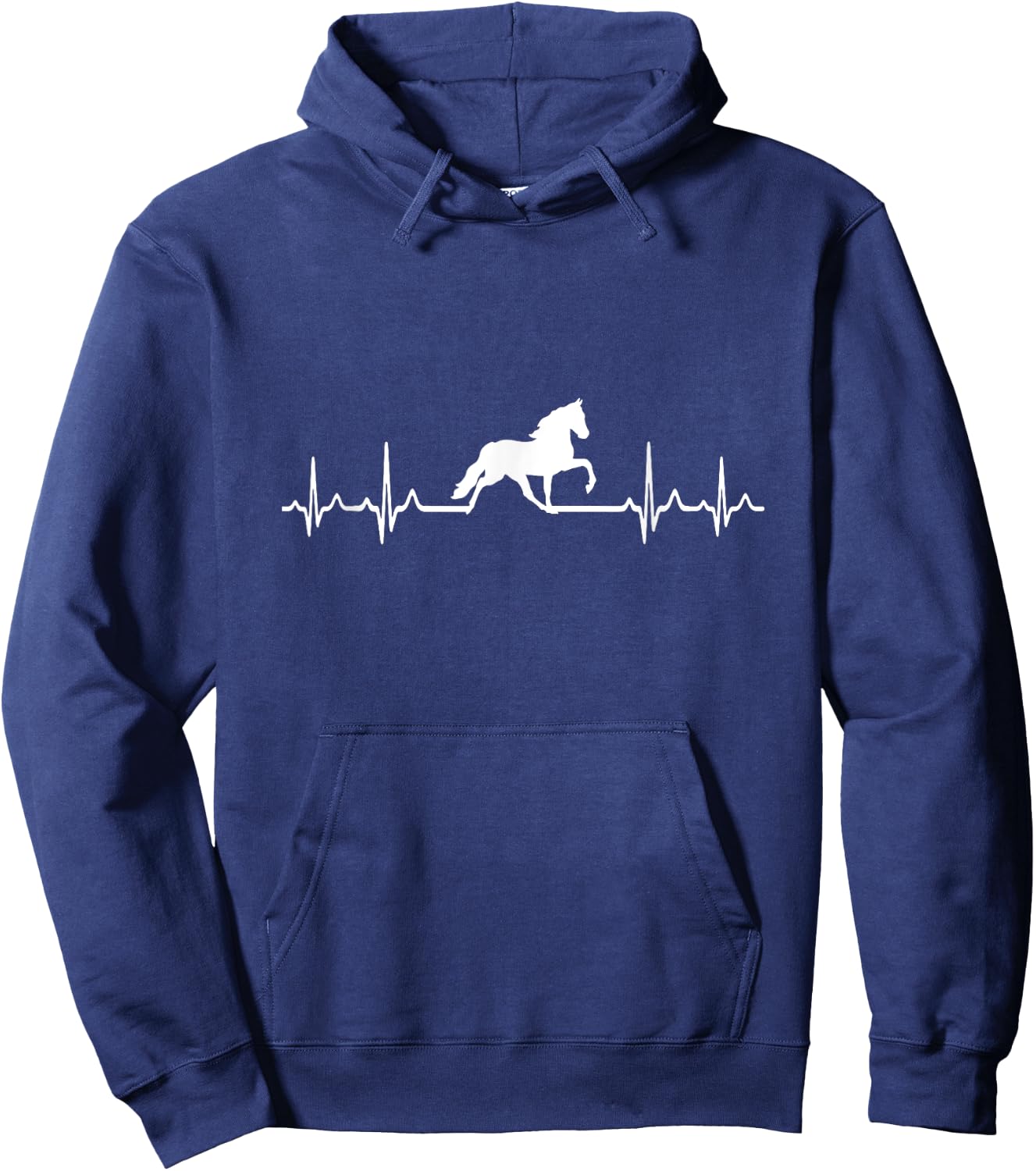 Heartbeat Horse - ECG Pulse Tennessee Walker Hoodie - Hoodie | Navy