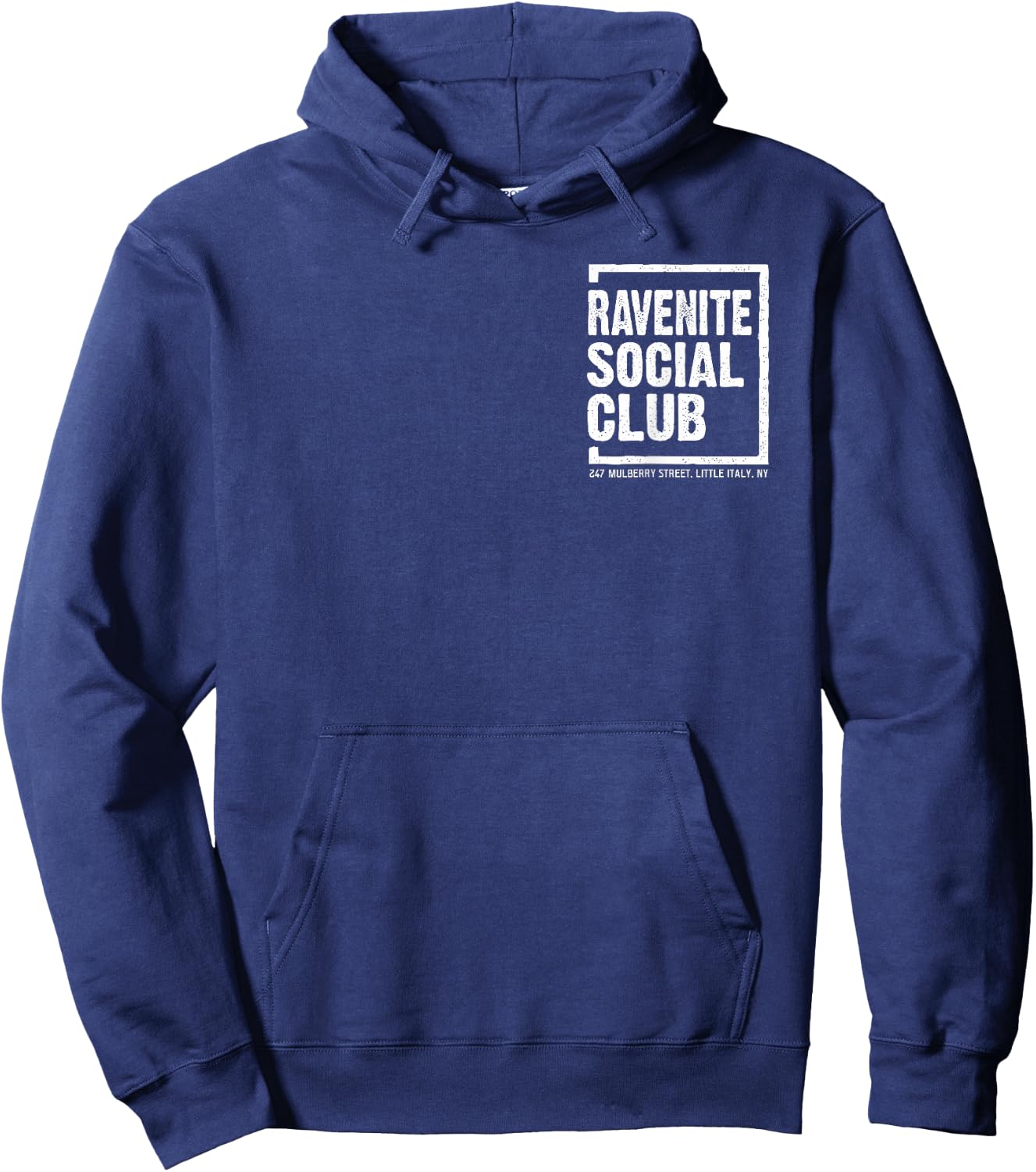 Ravenite Social Club (small design) Hoodie - Hoodie | Navy