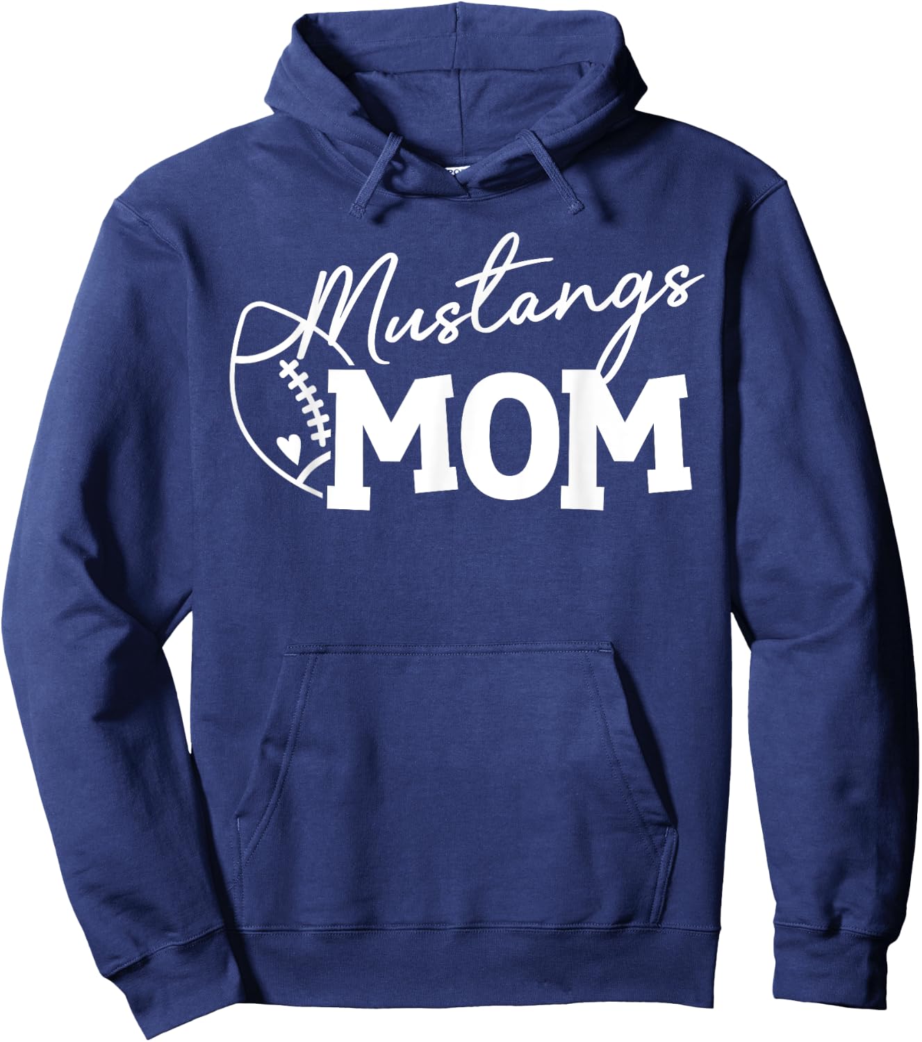 Mustangs Football Mom Gift Hoodie - Hoodie | Navy
