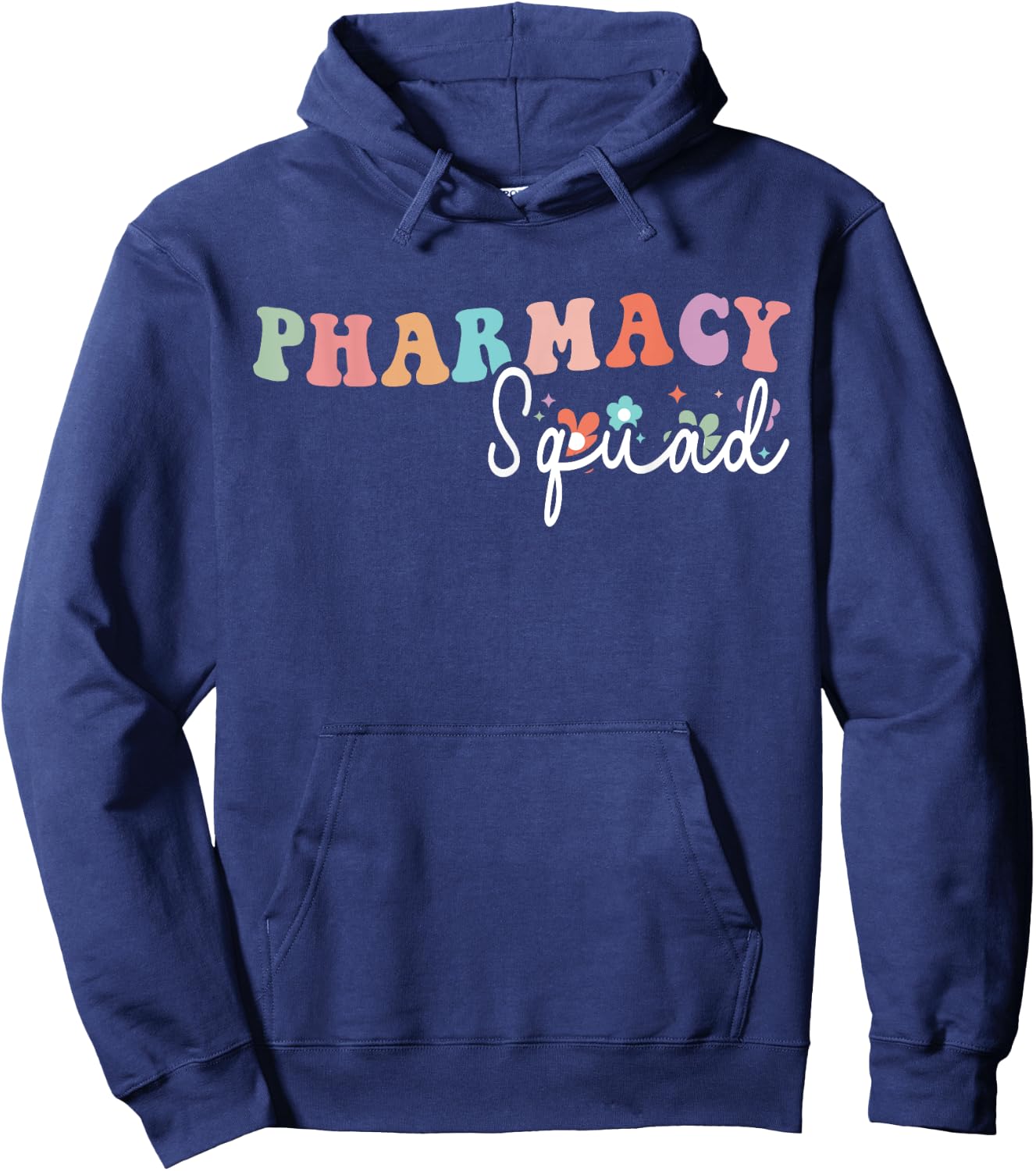 Groovy Pharmacy Squad Tech Pharmacist Crew Hoodie - Hoodie | Navy