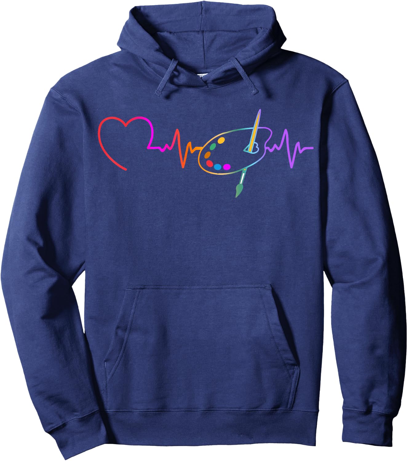 Cool Art Art Teacher Artist Painter Brush Funny Hoodie - Hoodie | Navy